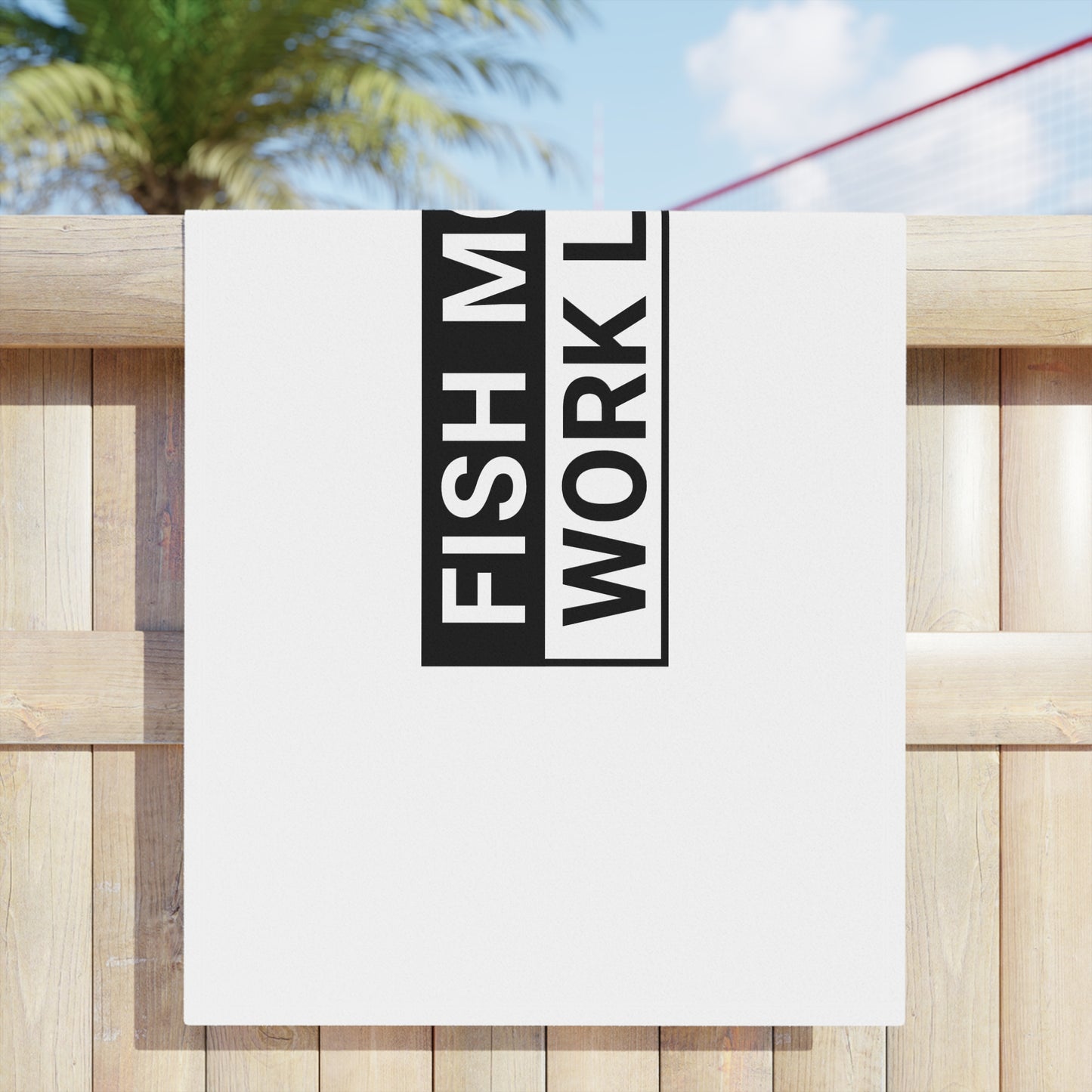 Fish More. Work Less. | Beach & Boat Towel by The Kurrent Supply