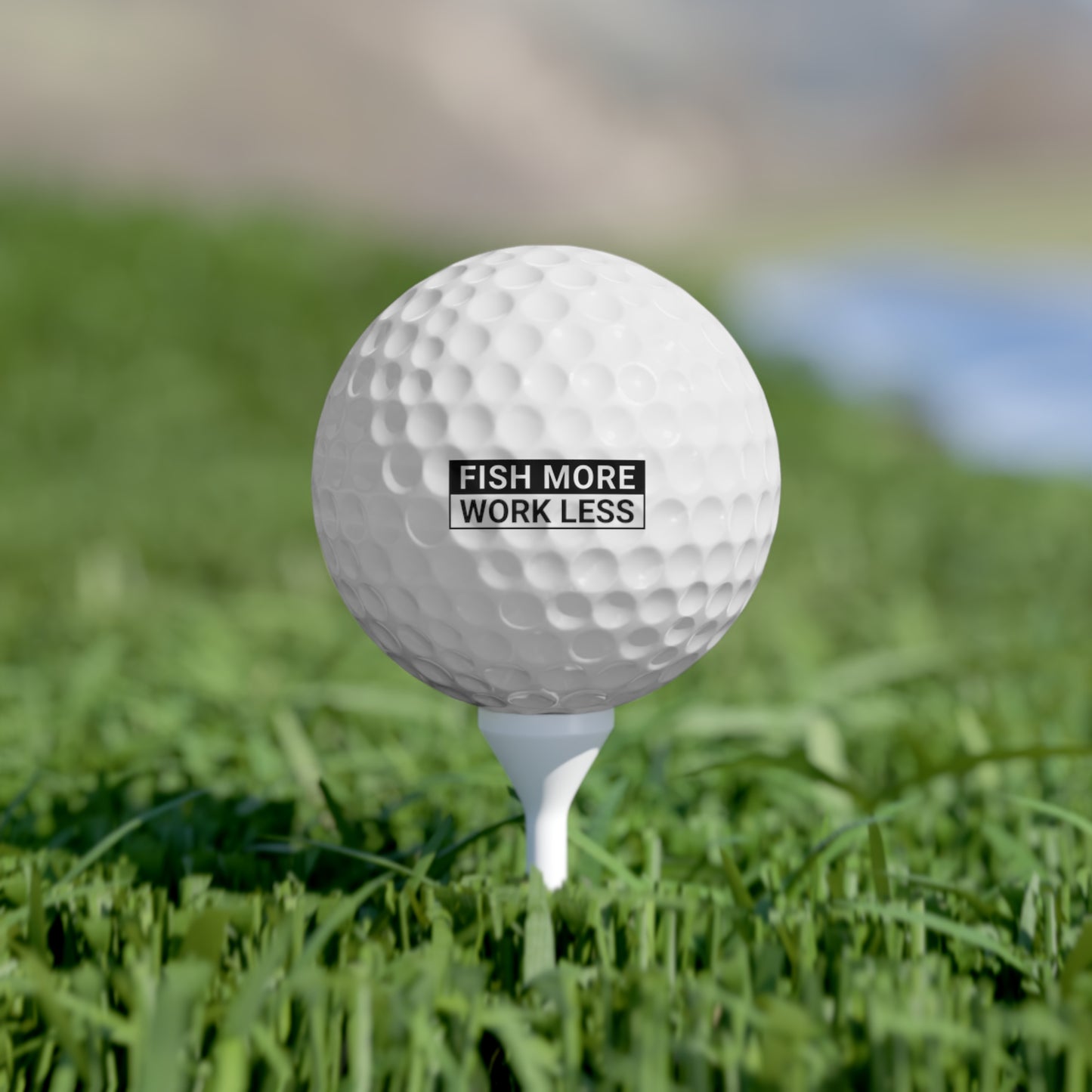 Fish More. Work Less. | Golf Balls (6-Pack) by The Kurrent Supply