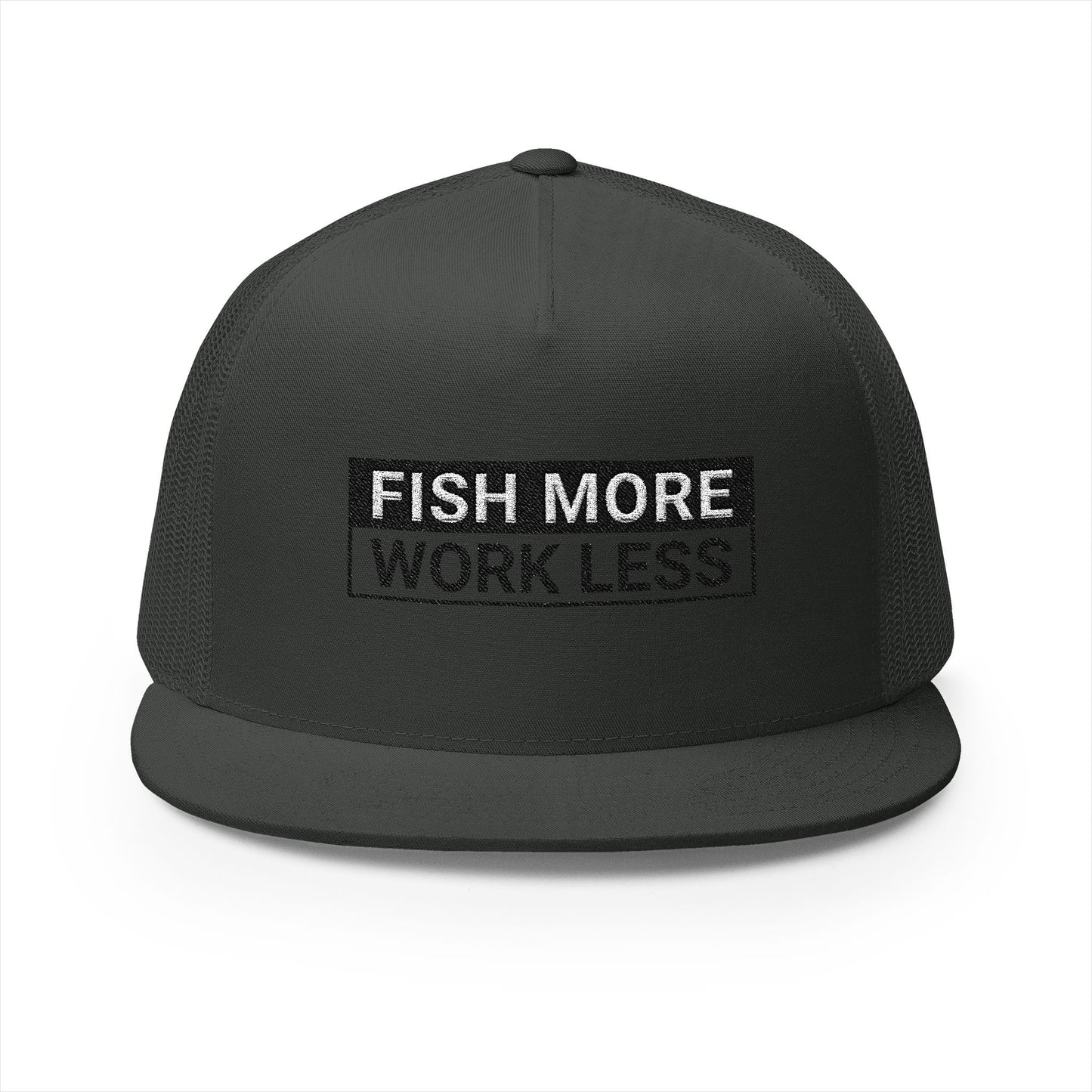 Fish More. Work Less. | 5-Panel Trucker Cap by The Kurrent Supply