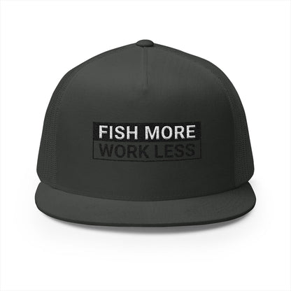 Fish More. Work Less. | 5-Panel Trucker Cap by The Kurrent Supply