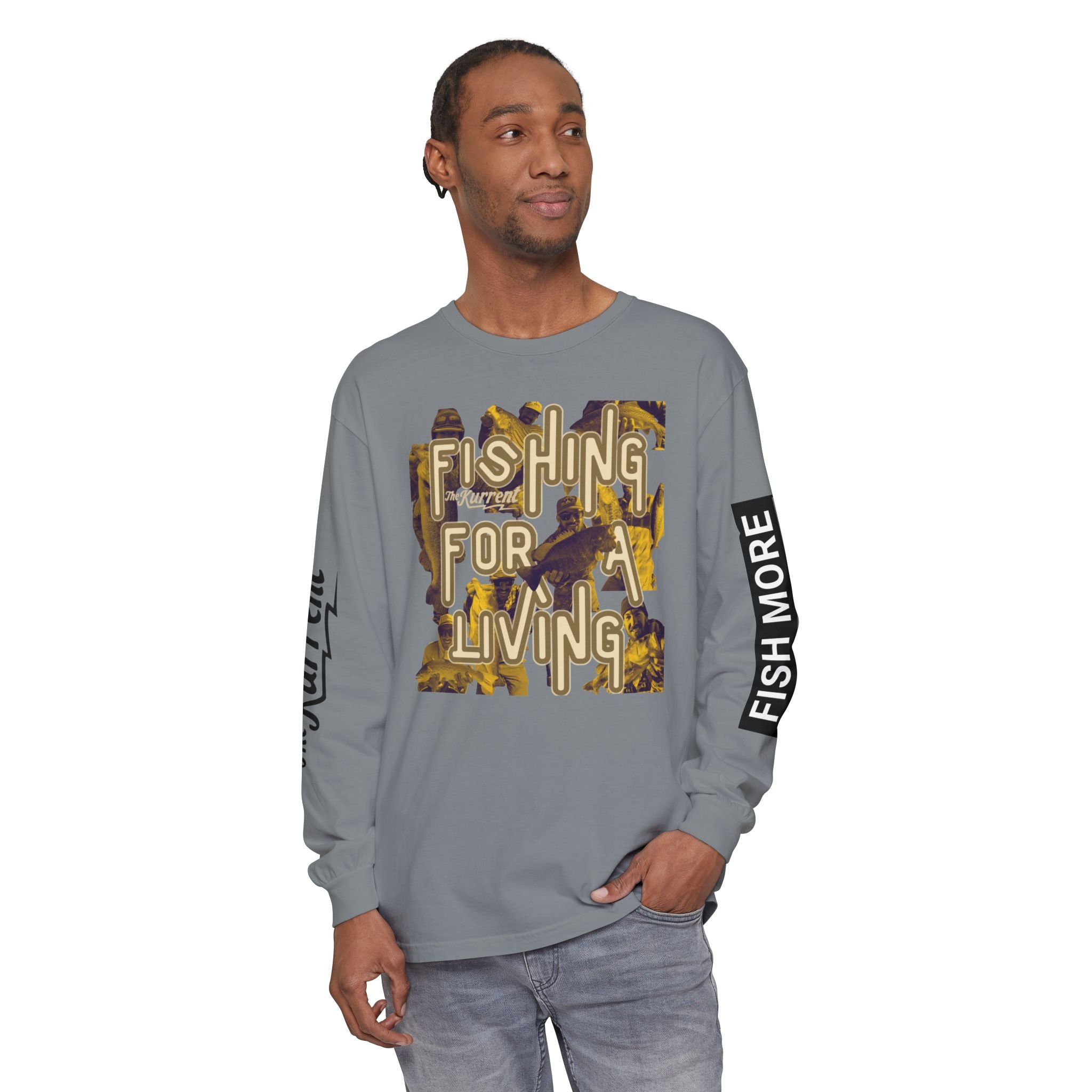 Fish More. Work Less. x Fishing for a Living | Long Sleeve Tee by The Kurrent Supply