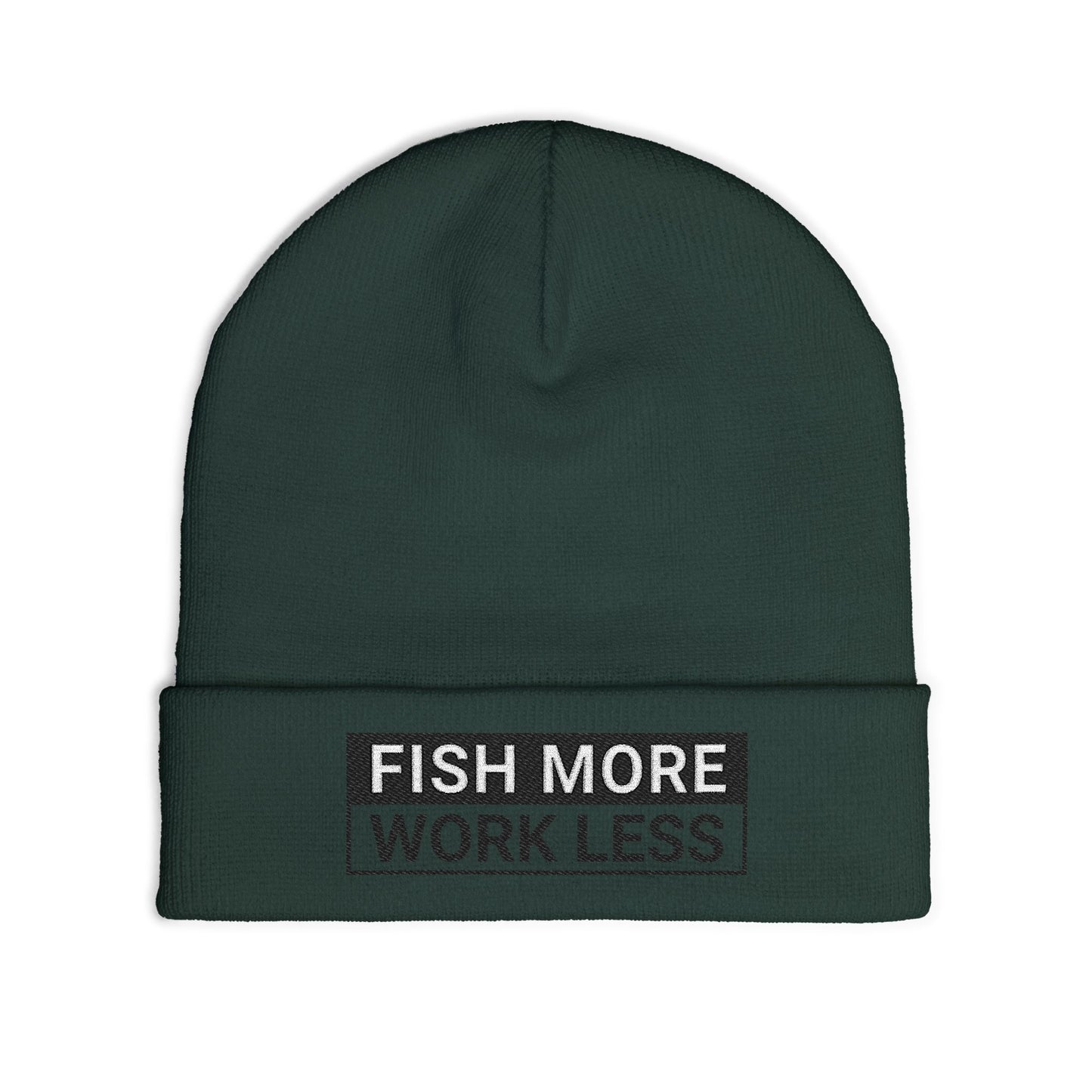 Fish More. Work Less. | (Skate Ain't A Crime) Knit Beanie by The Kurrent Supply