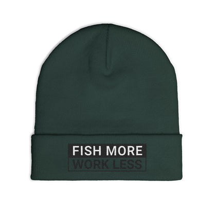 Fish More. Work Less. | (Skate Ain't A Crime) Knit Beanie by The Kurrent Supply