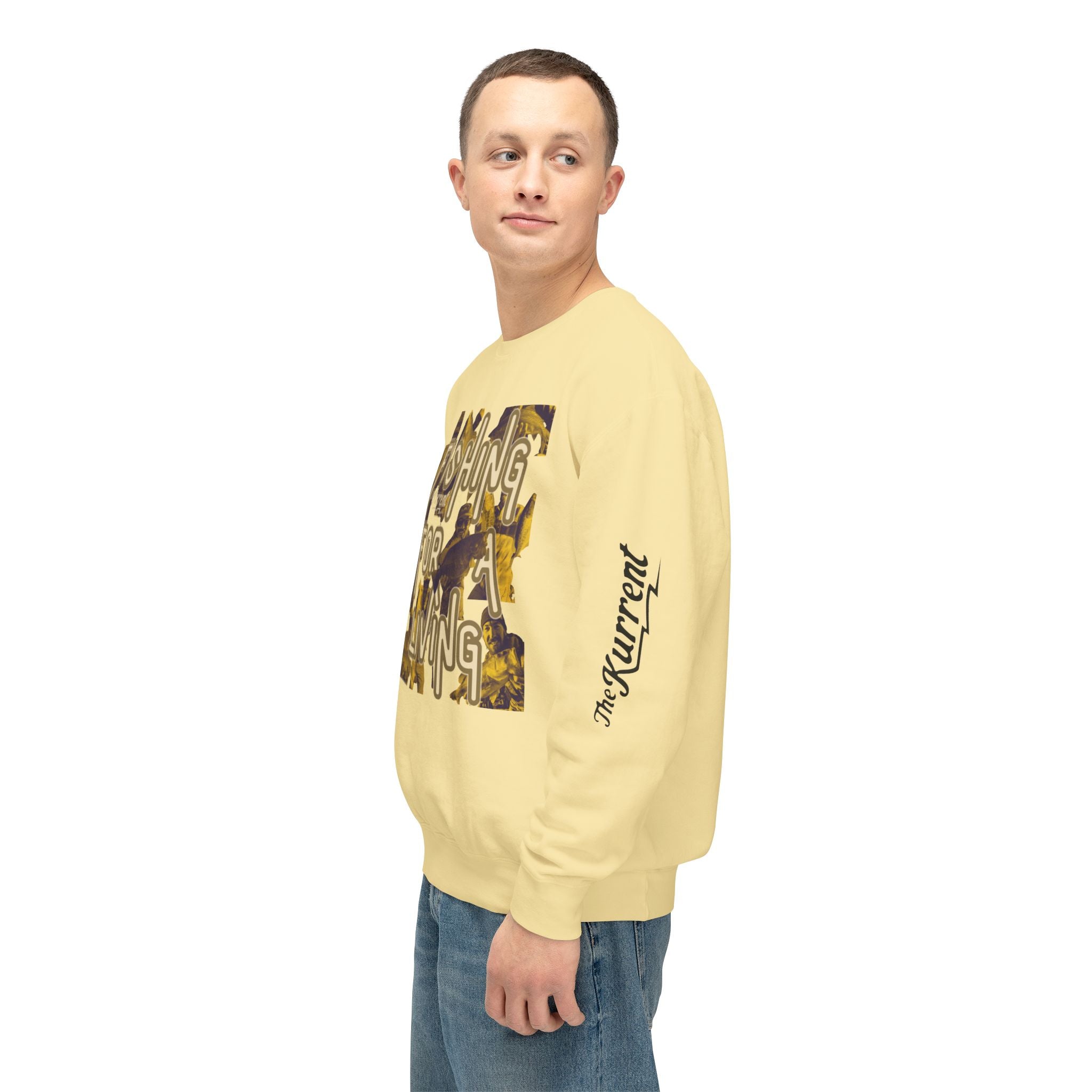 Fish More. Work Less. x Fishing for a Living | Lightweight Crewneck by The Kurrent Supply
