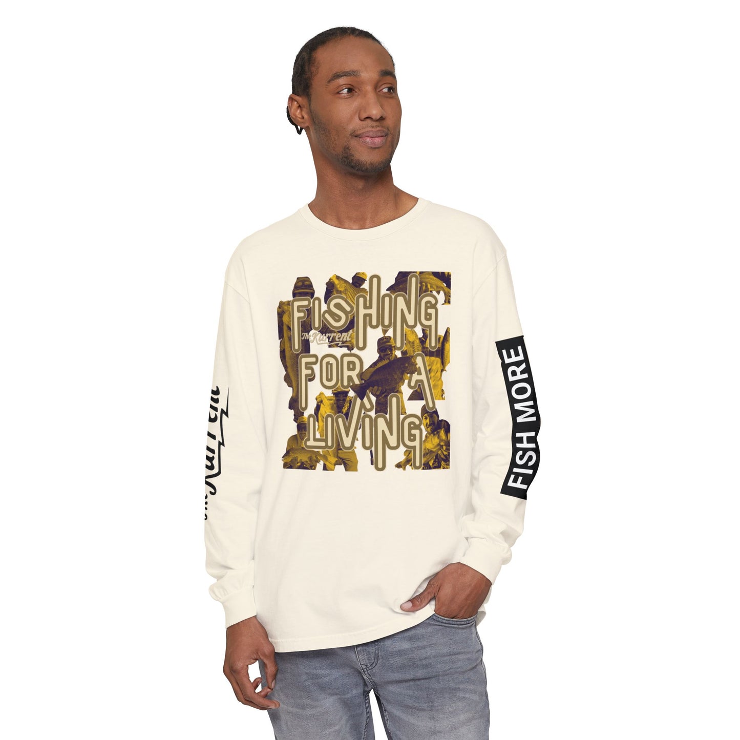 Fish More. Work Less. x Fishing for a Living | Long Sleeve Tee by The Kurrent Supply