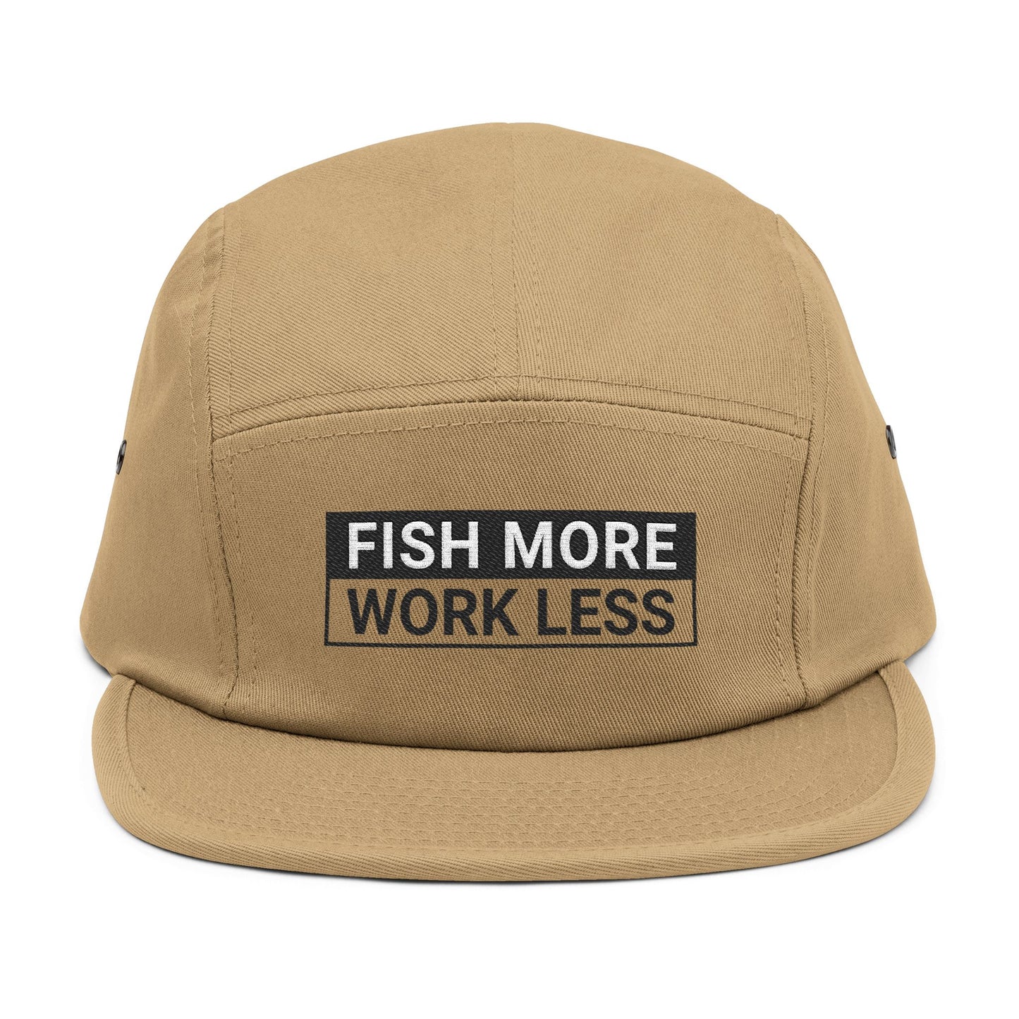 Fish More. Work Less. (Skate Ain't a Crime) | 5-Panel Cap by The Kurrent Supply