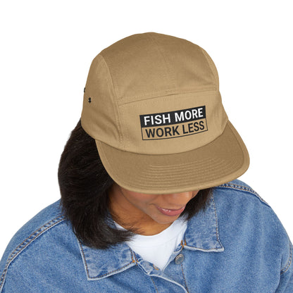 Fish More. Work Less. (Skate Ain't a Crime) | 5-Panel Cap by The Kurrent Supply