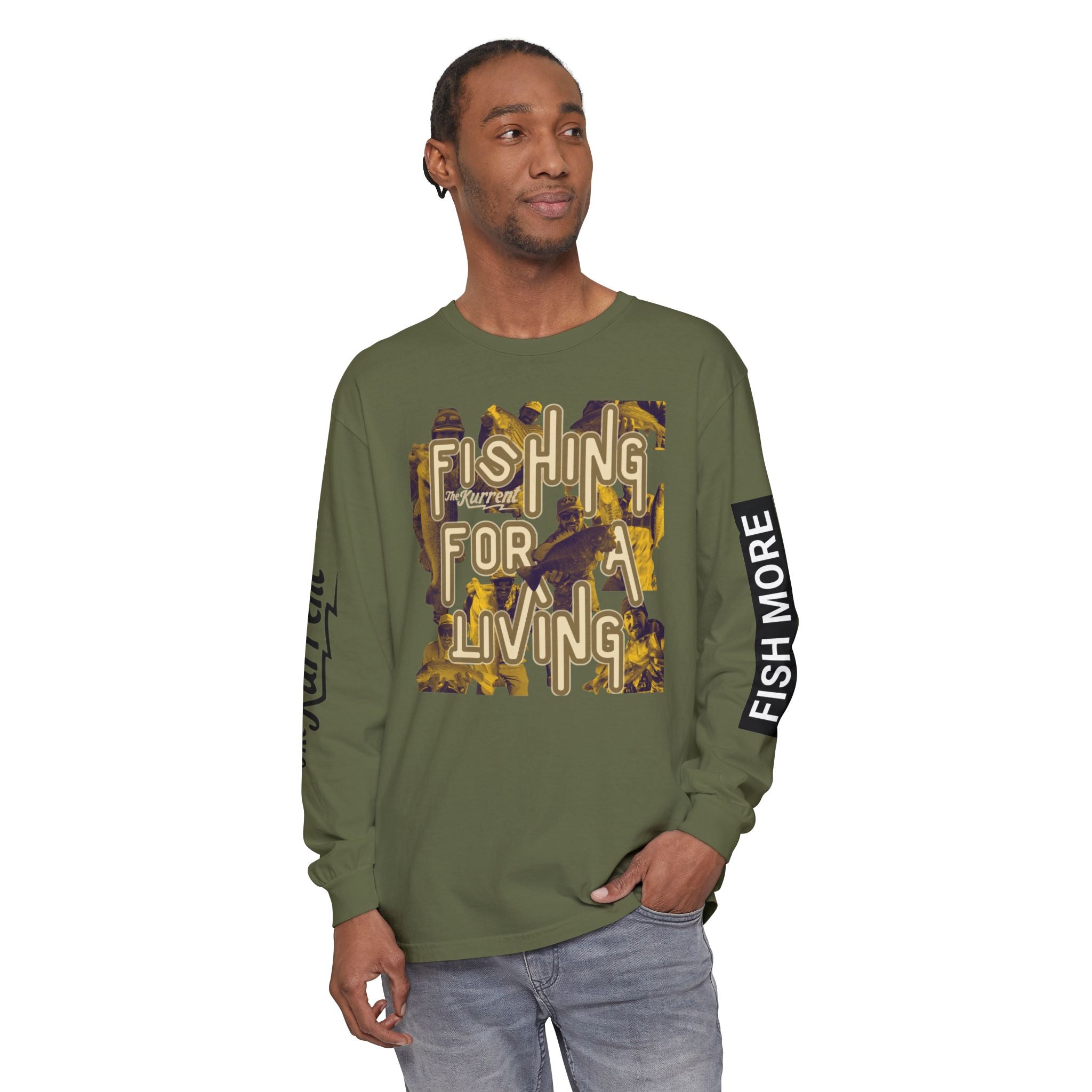 Fish More. Work Less. x Fishing for a Living | Long Sleeve Tee by The Kurrent Supply
