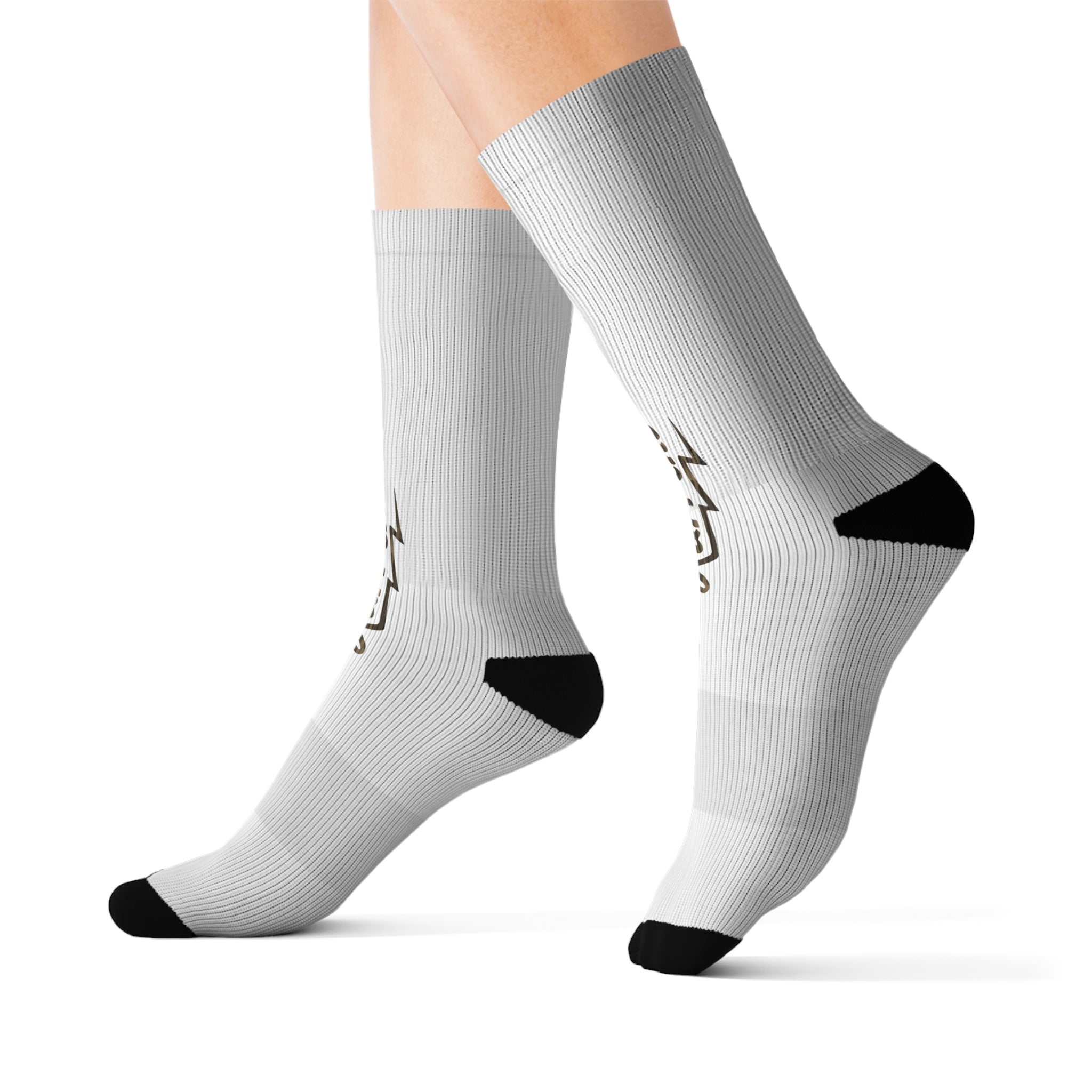 The Kurrent Camo Logo Socks | White Edition by The Kurrent Supply