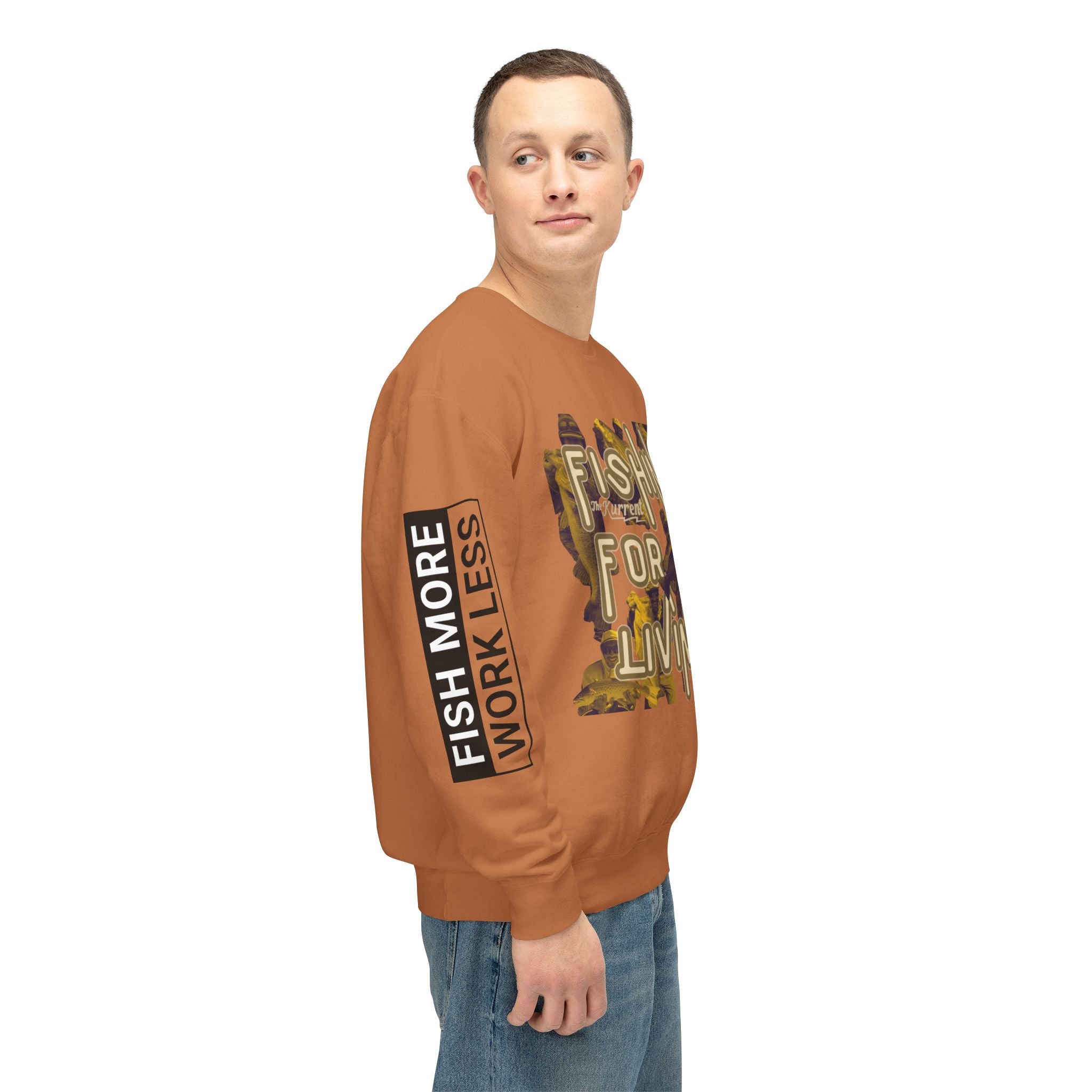 Fish More. Work Less. x Fishing for a Living | Lightweight Crewneck by The Kurrent Supply
