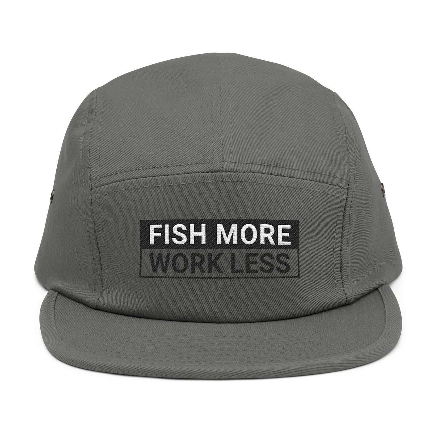 Fish More. Work Less. (Skate Ain't a Crime) | 5-Panel Cap by The Kurrent Supply