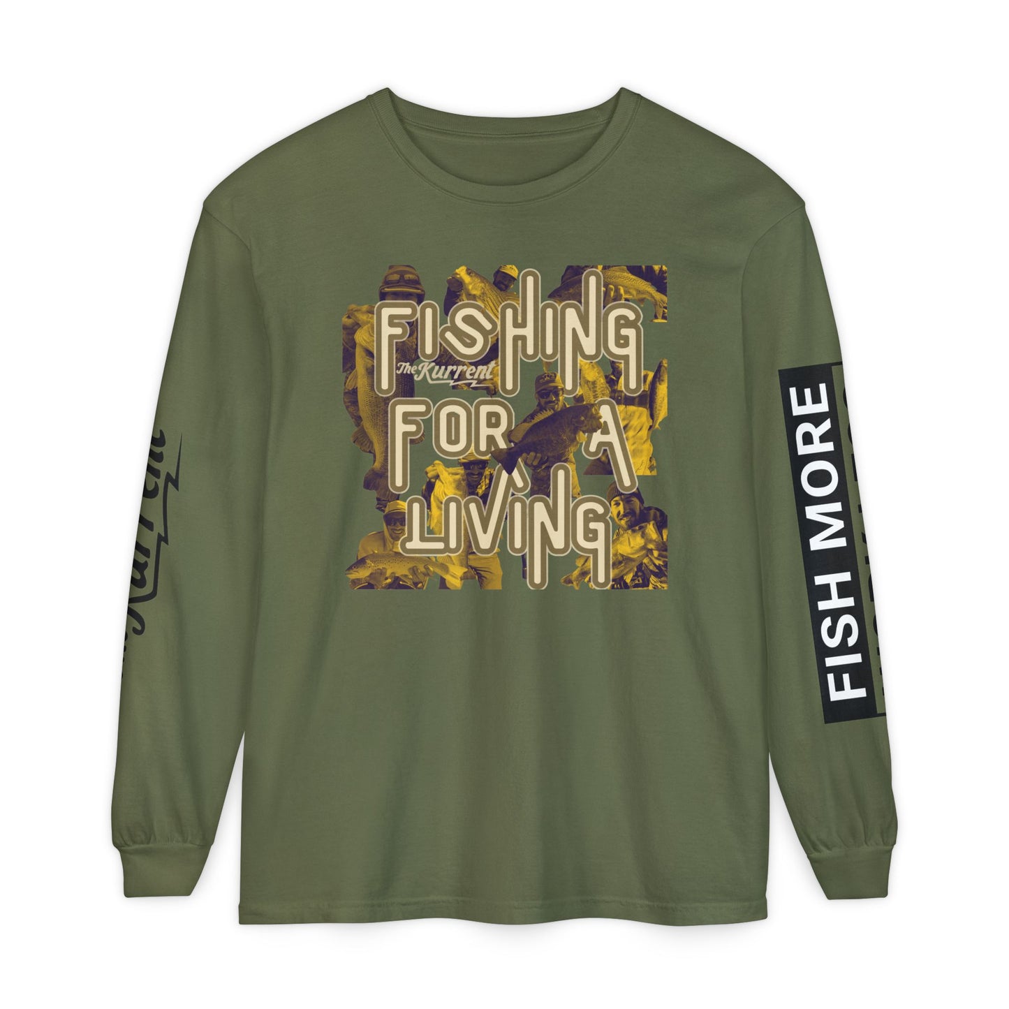 Fish More. Work Less. x Fishing for a Living | Long Sleeve Tee by The Kurrent Supply