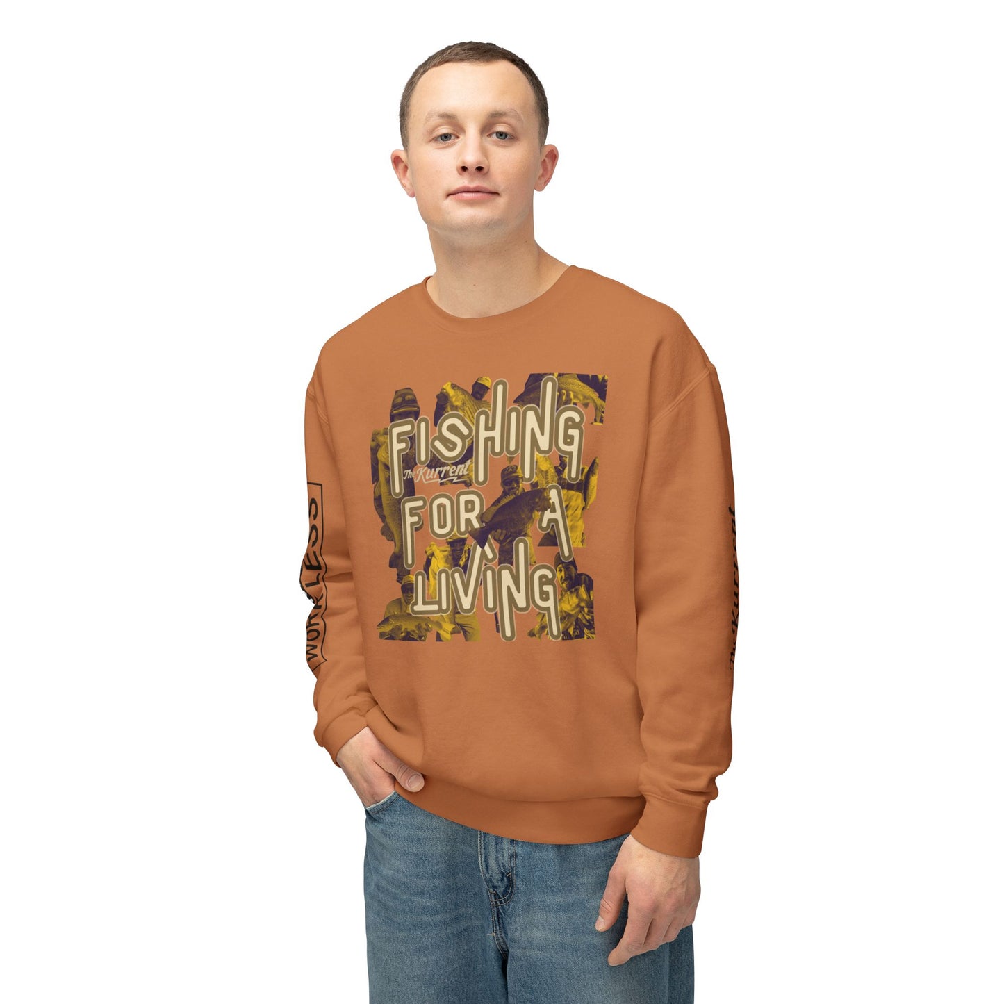 Fish More. Work Less. x Fishing for a Living | Lightweight Crewneck by The Kurrent Supply