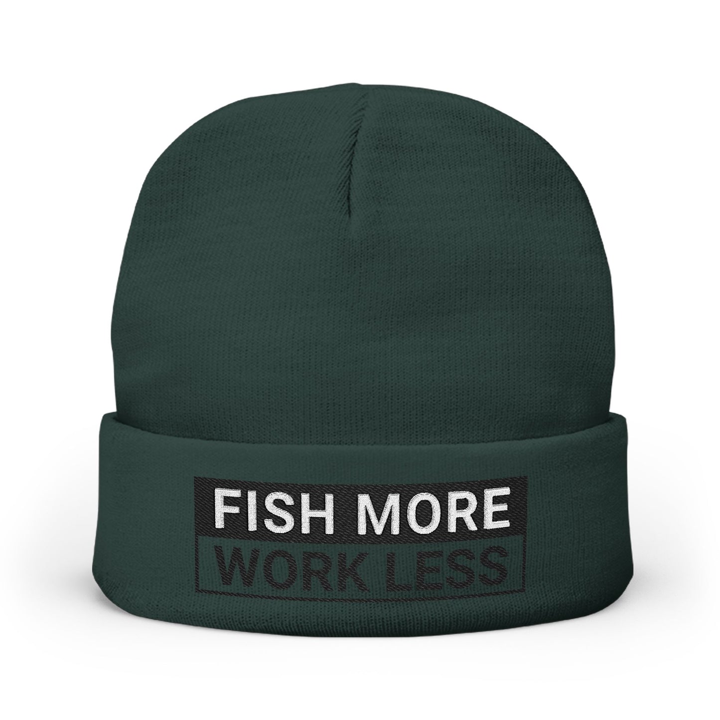 Fish More. Work Less. | (Skate Ain't A Crime) Knit Beanie by The Kurrent Supply