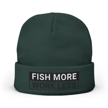 Fish More. Work Less. | (Skate Ain't A Crime) Knit Beanie by The Kurrent Supply