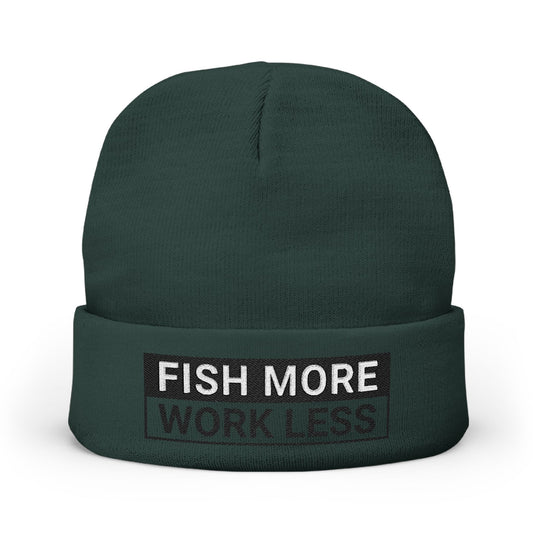 Fish More. Work Less. | (Skate Ain't A Crime) Knit Beanie by The Kurrent Supply