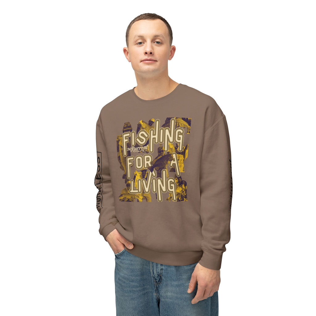 Fish More. Work Less. x Fishing for a Living | Lightweight Crewneck by The Kurrent Supply