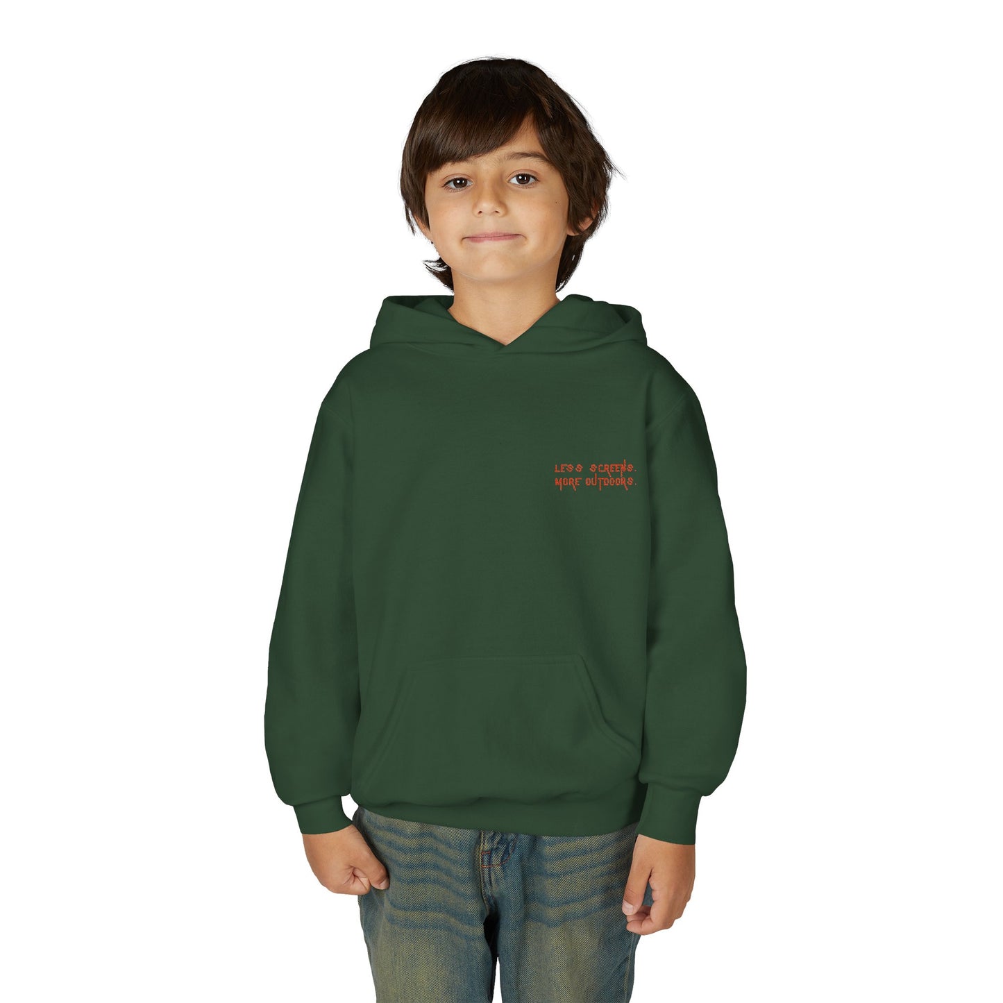 Less Screens. More Outdoors. | Youth Hoodie by The Kurrent Supply