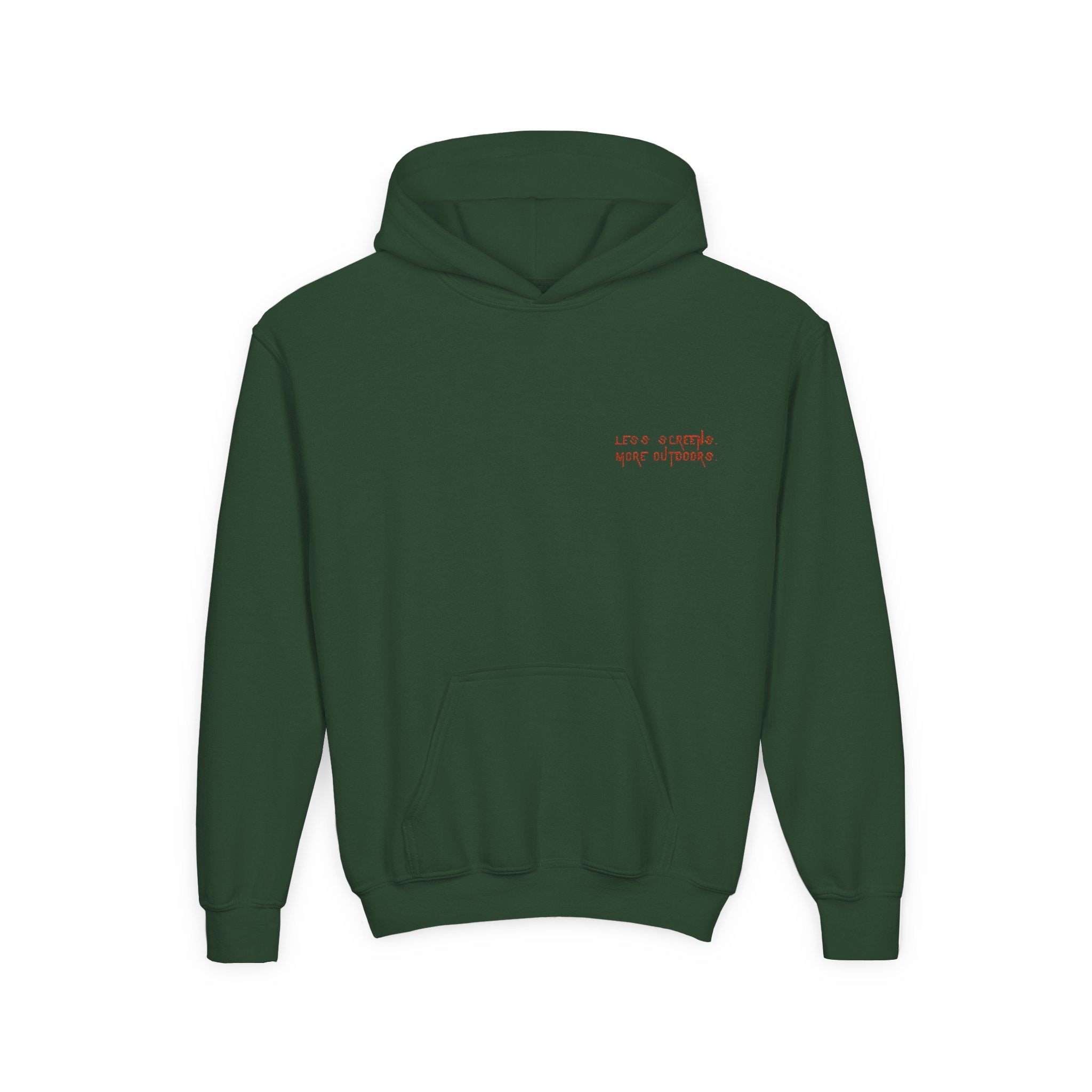 Less Screens. More Outdoors. | Youth Hoodie by The Kurrent Supply
