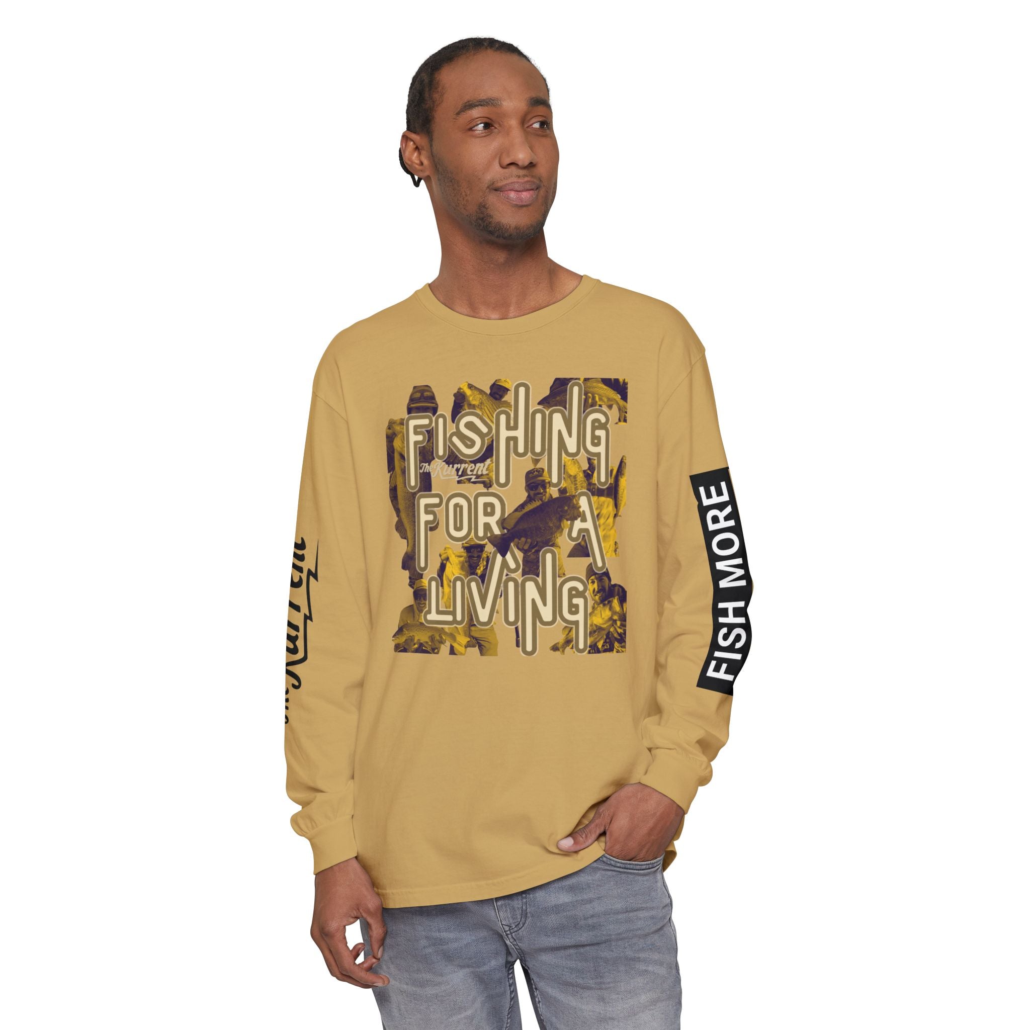 Fish More. Work Less. x Fishing for a Living | Long Sleeve Tee by The Kurrent Supply