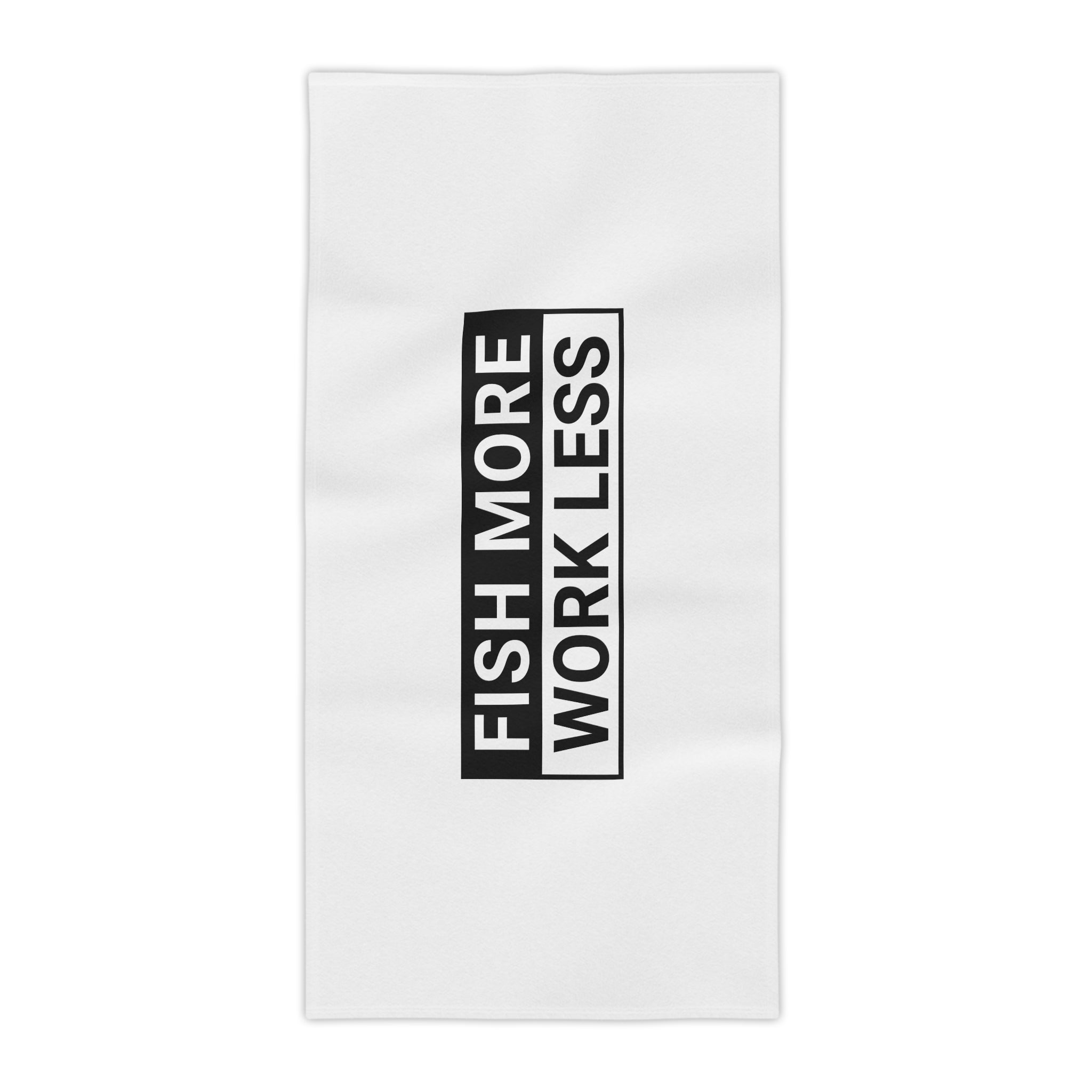 Fish More. Work Less. | Beach & Boat Towel by The Kurrent Supply