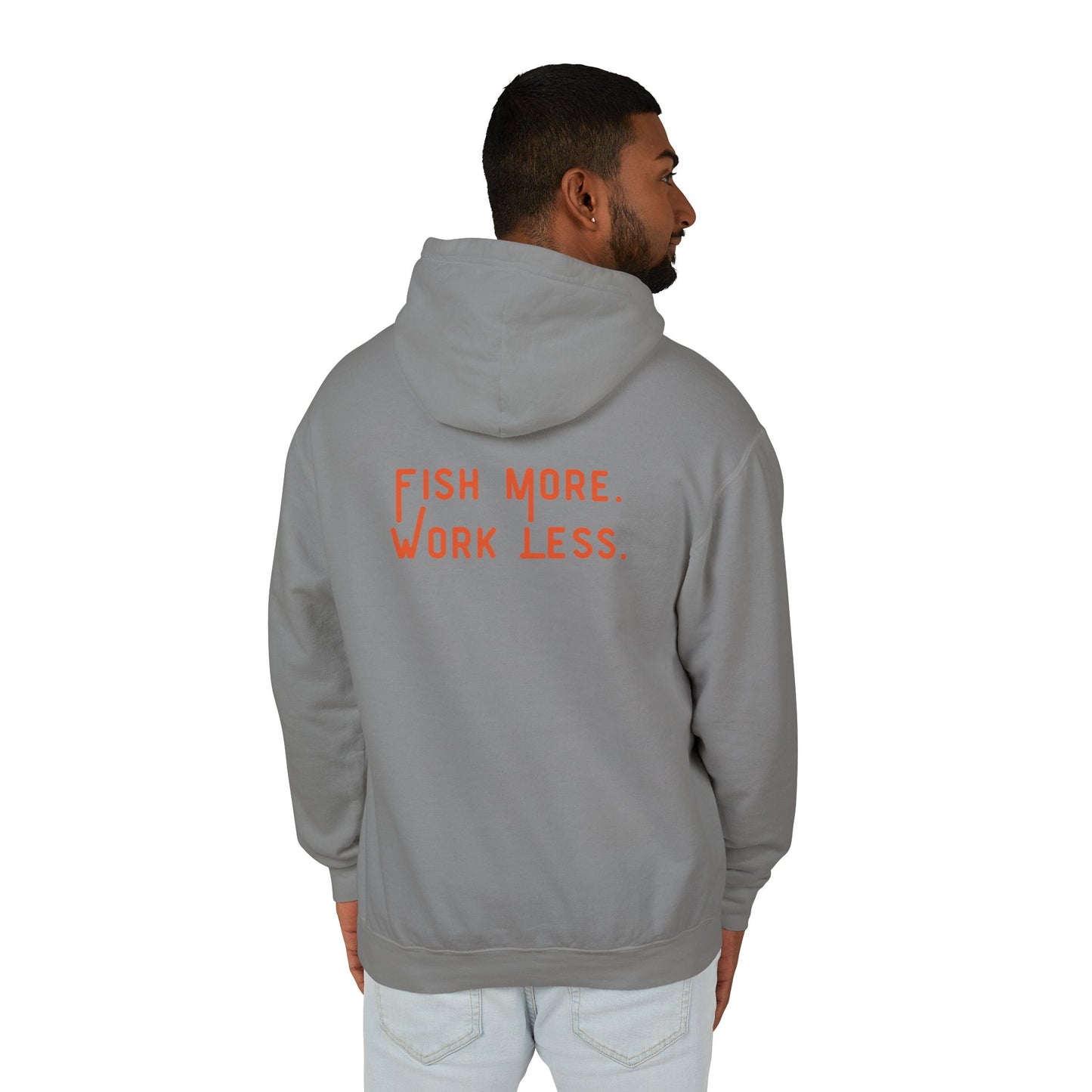 Fish More. Work Less. | Lightweight Hoodie by The Kurrent Supply
