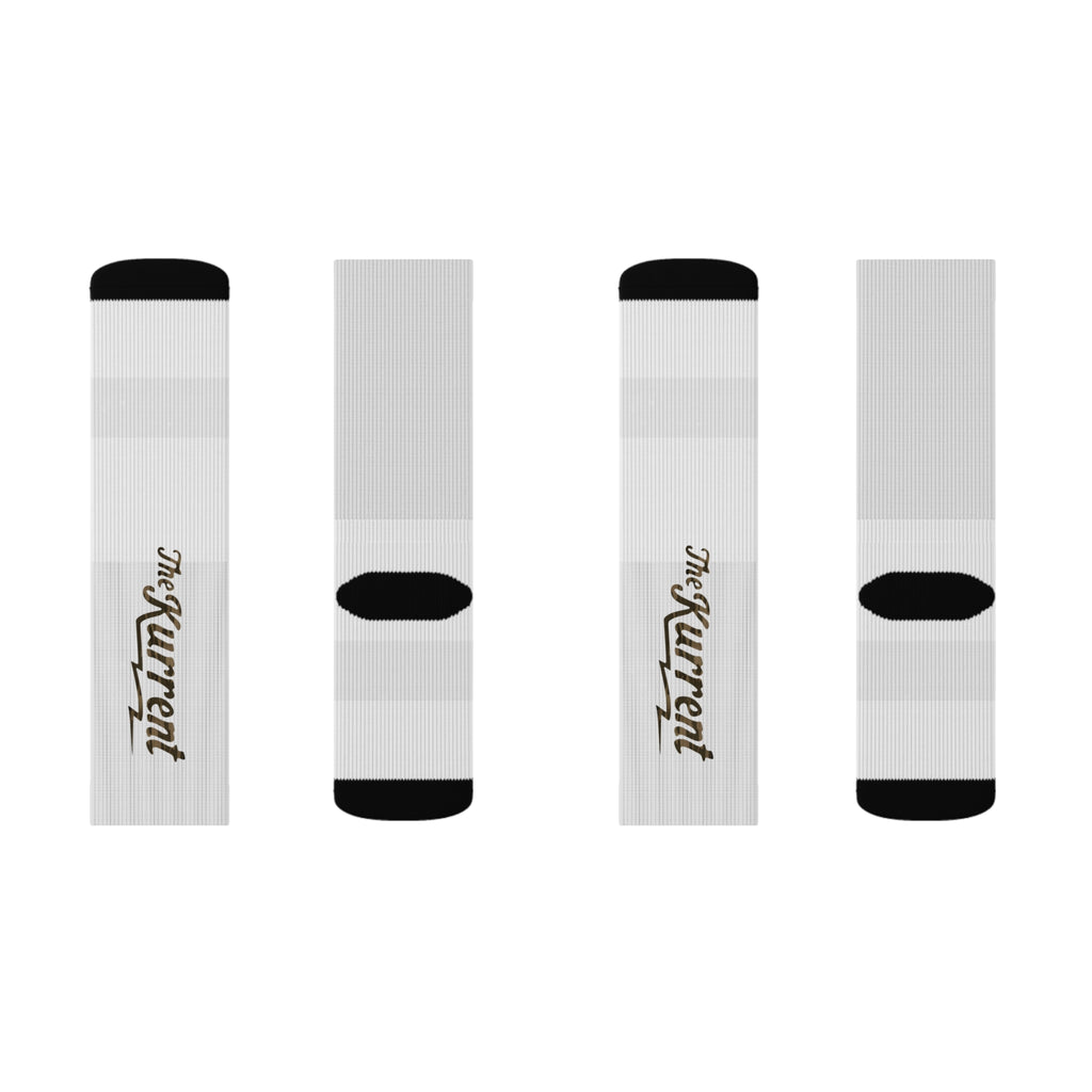 The Kurrent Camo Logo Socks | White Edition by The Kurrent Supply