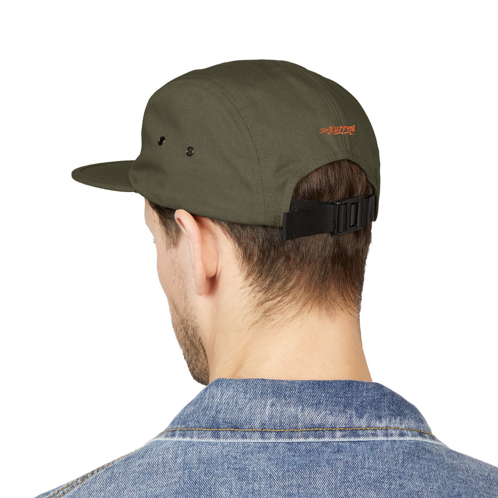 Fish More. Work Less. | Embroidered 5-Panel Cap by The Kurrent Supply