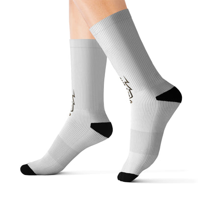 The Kurrent Camo Logo Socks | White Edition by The Kurrent Supply