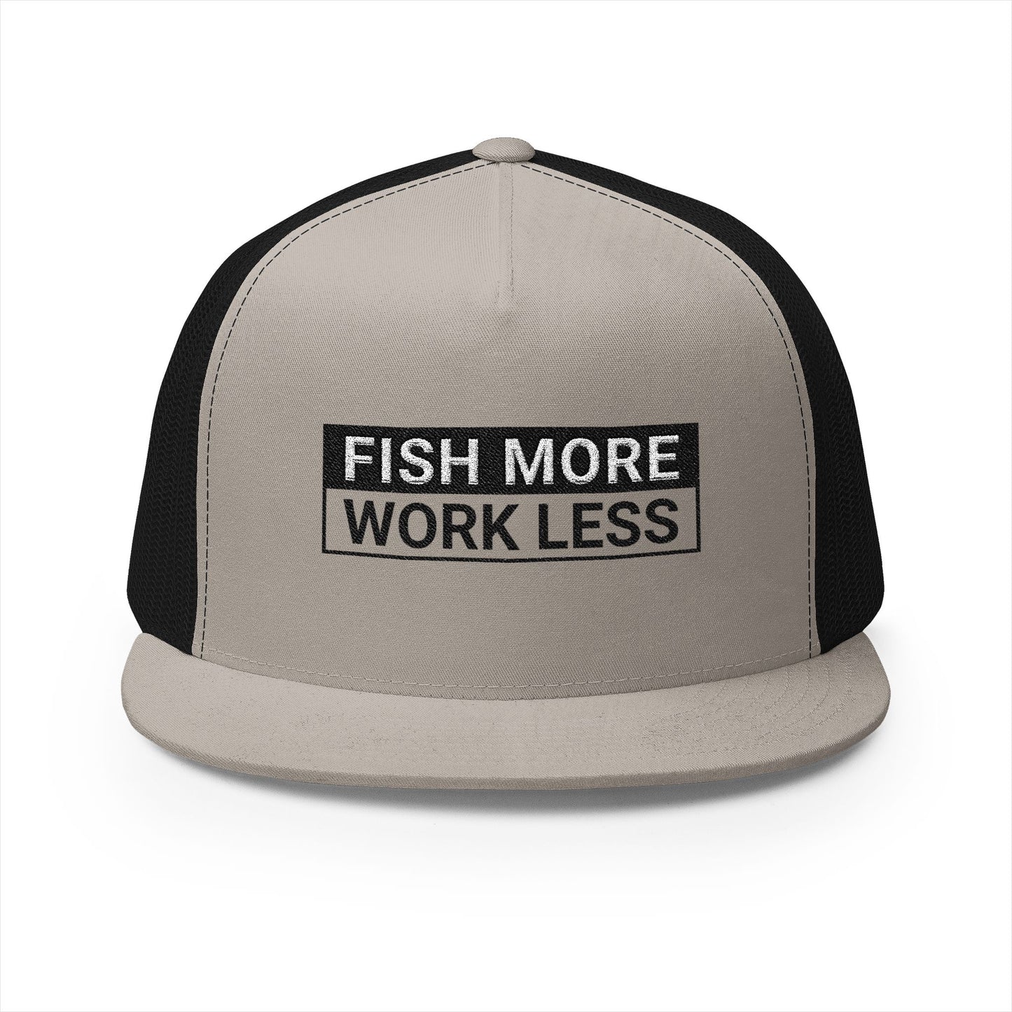 Fish More. Work Less. | 5-Panel Trucker Cap by The Kurrent Supply