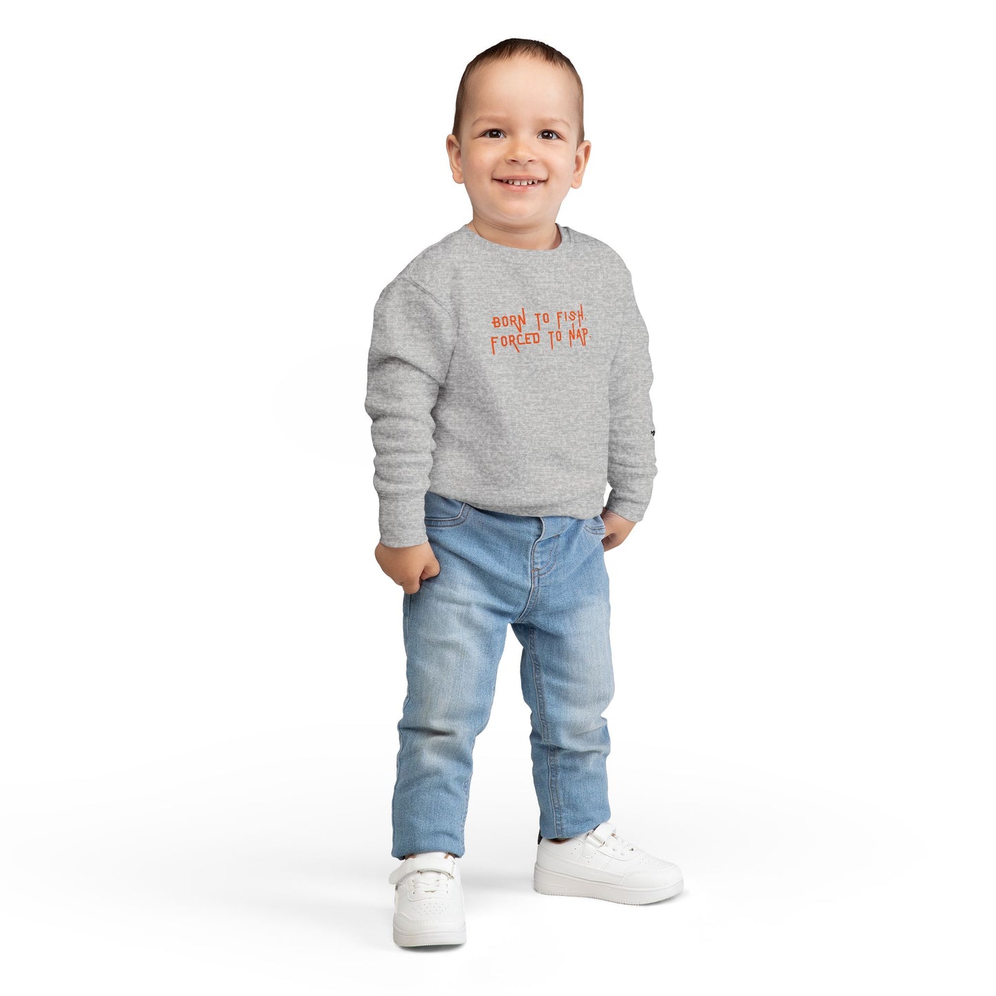 Born to Fish, Forced to Nap | Toddler Sweatshirt by The Kurrent Supply
