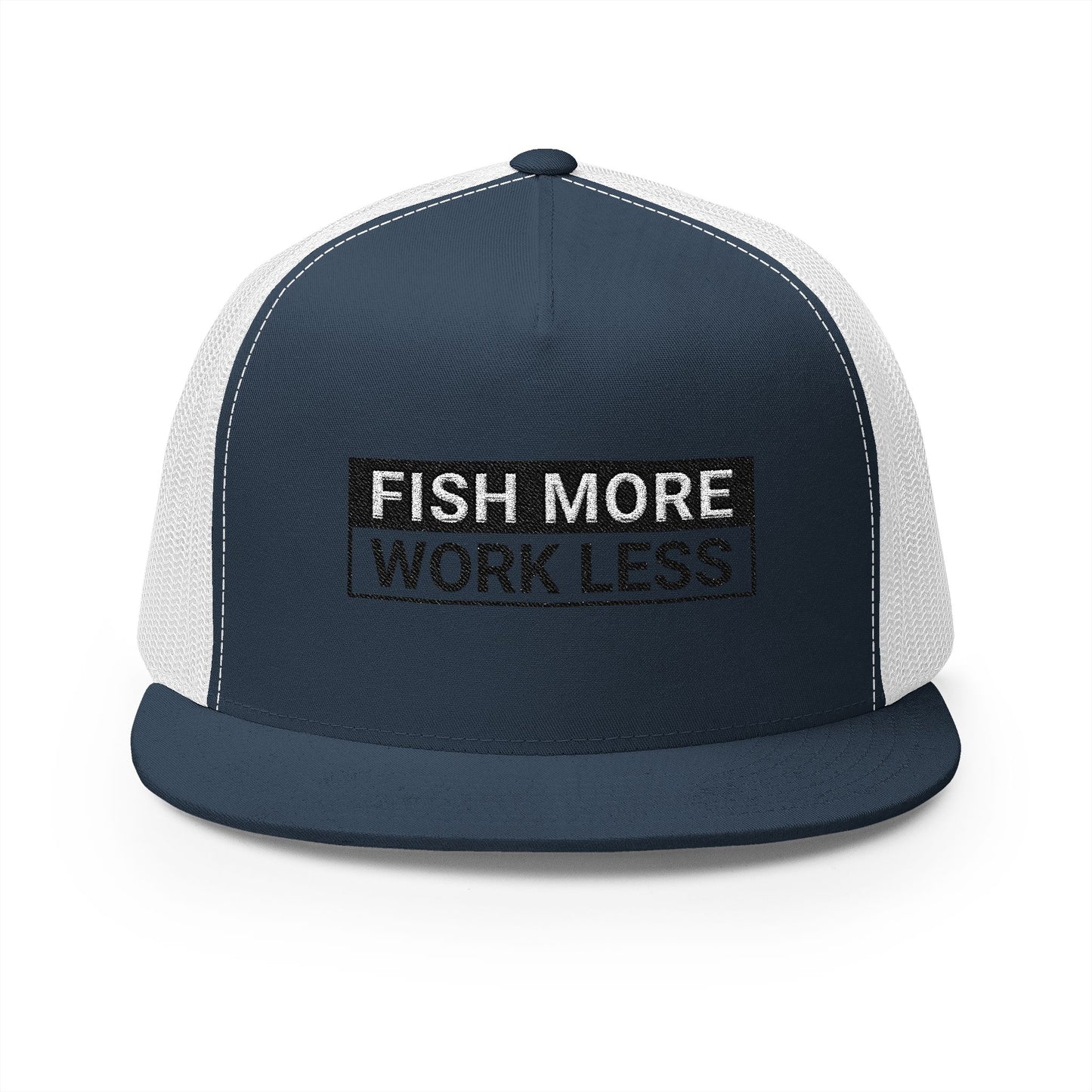 Fish More. Work Less. | 5-Panel Trucker Cap by The Kurrent Supply