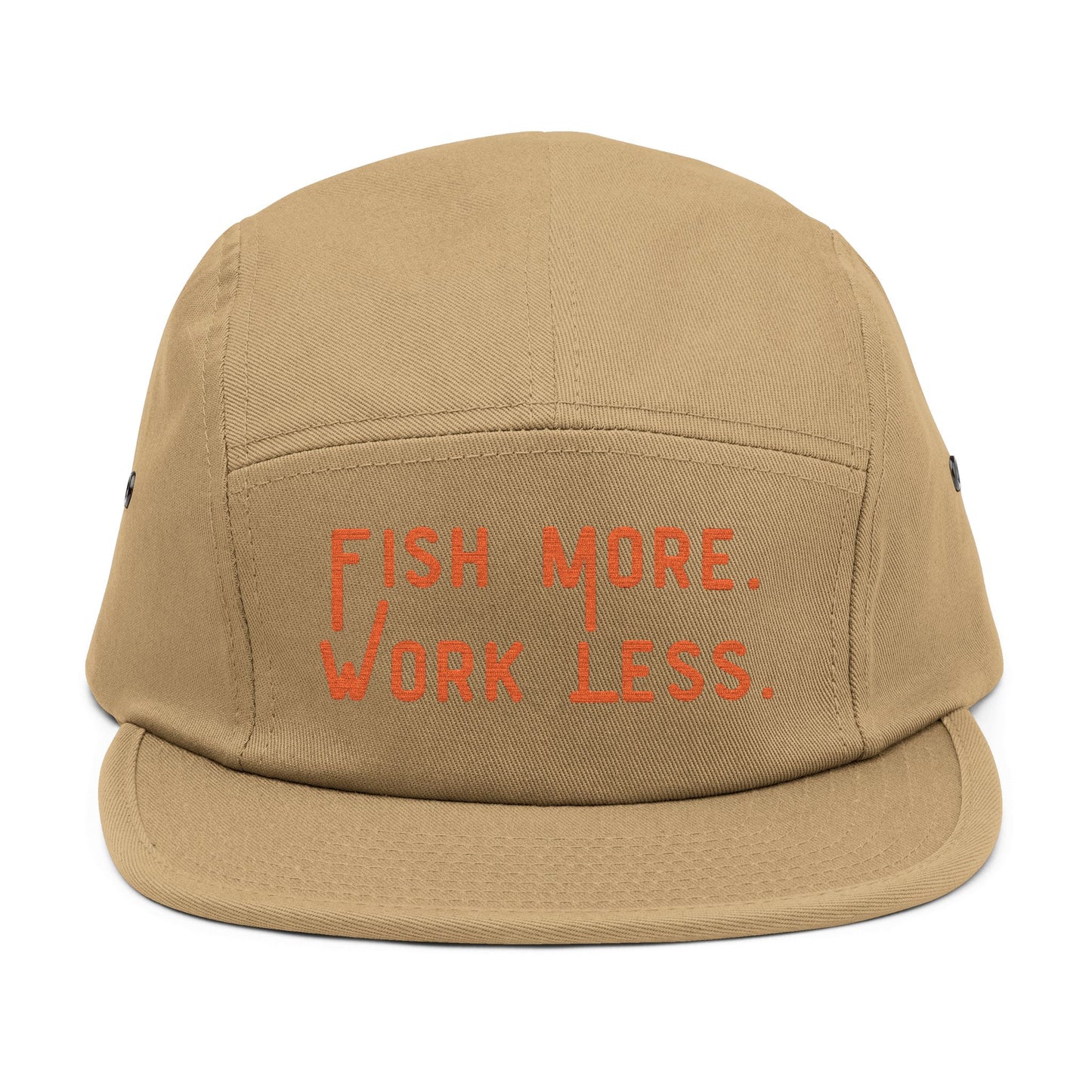 Fish More. Work Less. | Embroidered 5-Panel Cap by The Kurrent Supply