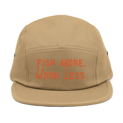 Fish More. Work Less. | Embroidered 5-Panel Cap by The Kurrent Supply