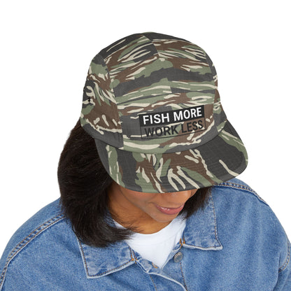 Fish More. Work Less. (Skate Ain't a Crime) | 5-Panel Cap by The Kurrent Supply