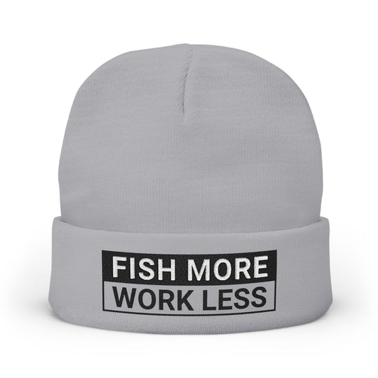 Fish More. Work Less. | (Skate Ain't A Crime) Knit Beanie by The Kurrent Supply