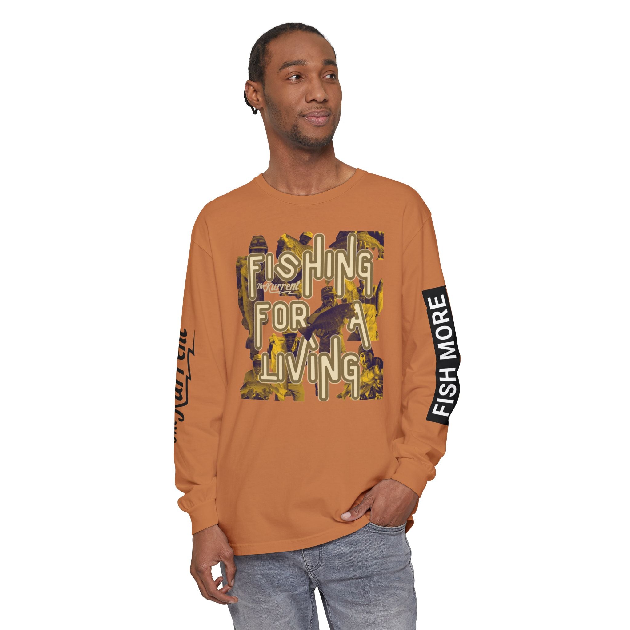 Fish More. Work Less. x Fishing for a Living | Long Sleeve Tee by The Kurrent Supply