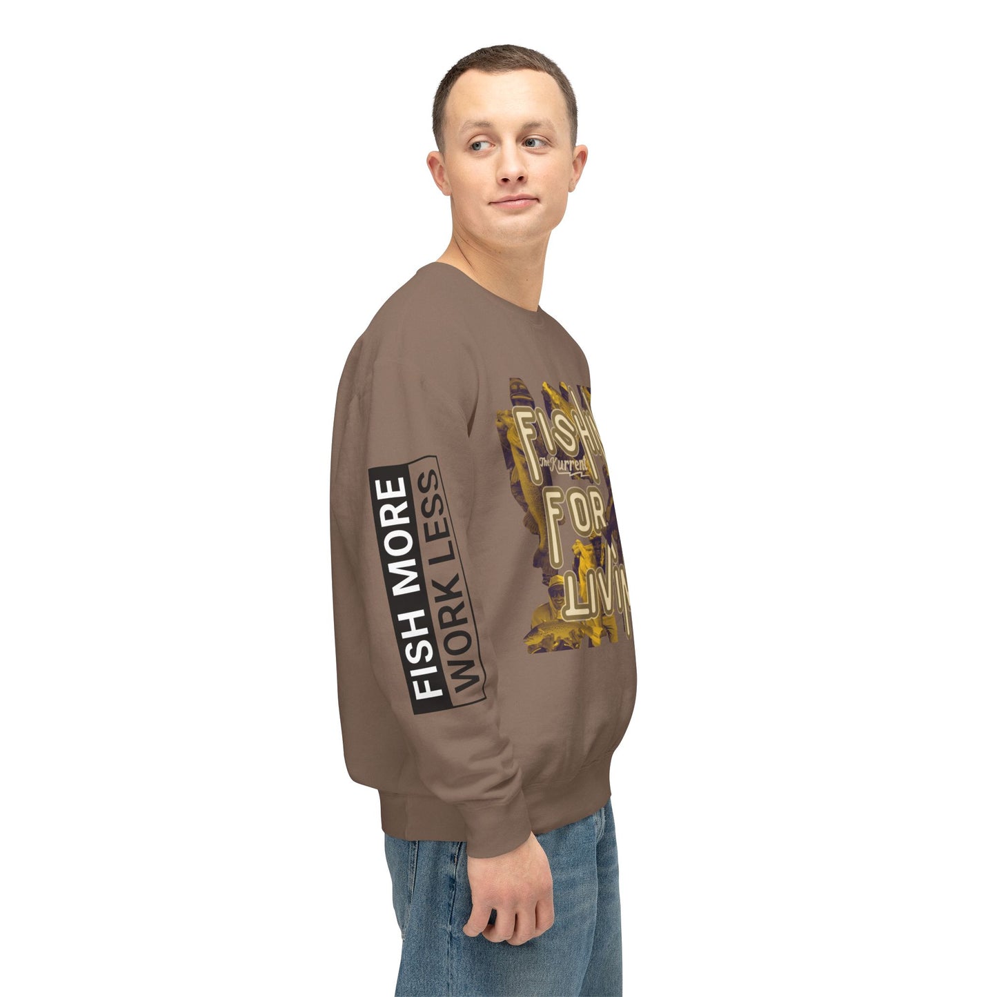 Fish More. Work Less. x Fishing for a Living | Lightweight Crewneck by The Kurrent Supply