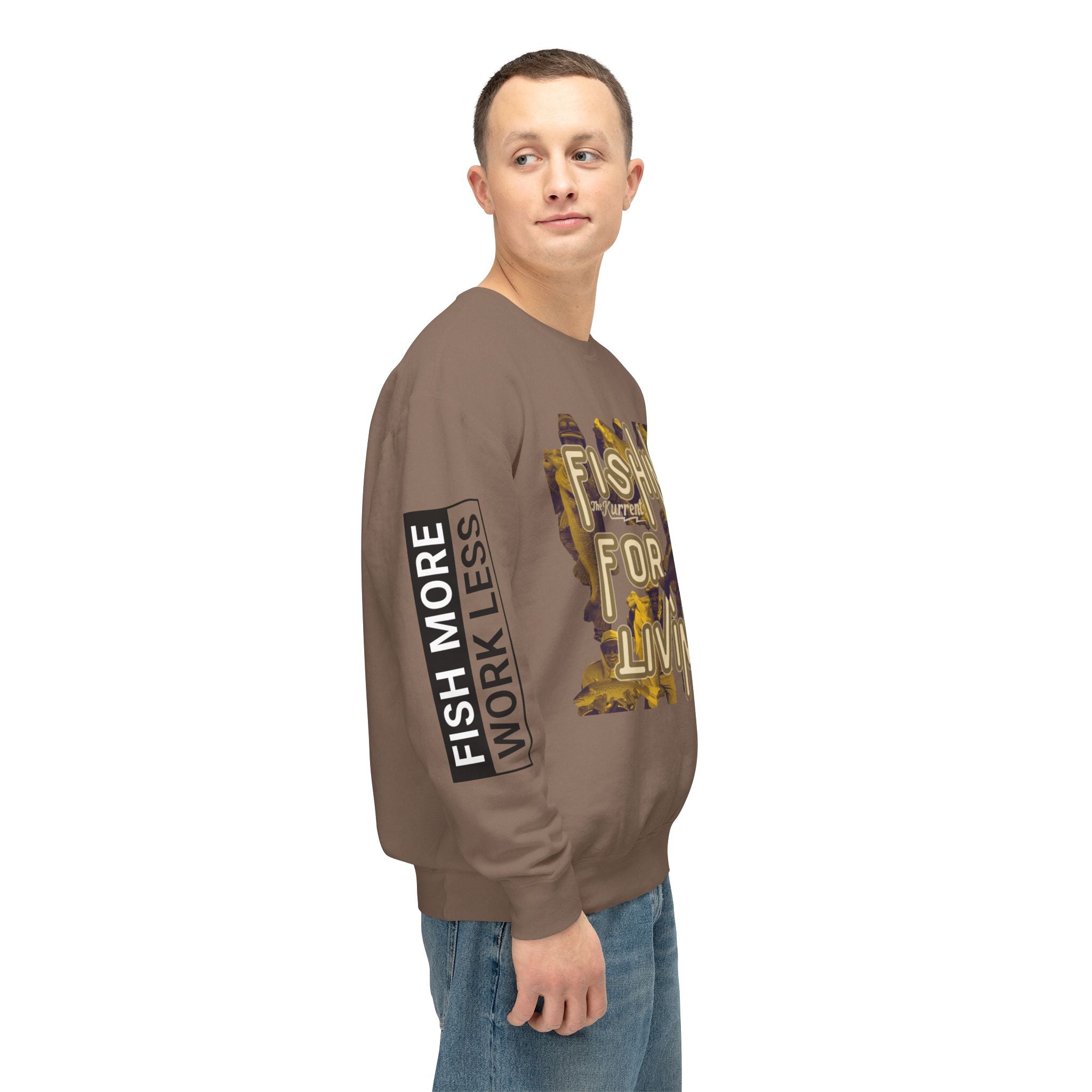 Fish More. Work Less. x Fishing for a Living | Lightweight Crewneck by The Kurrent Supply