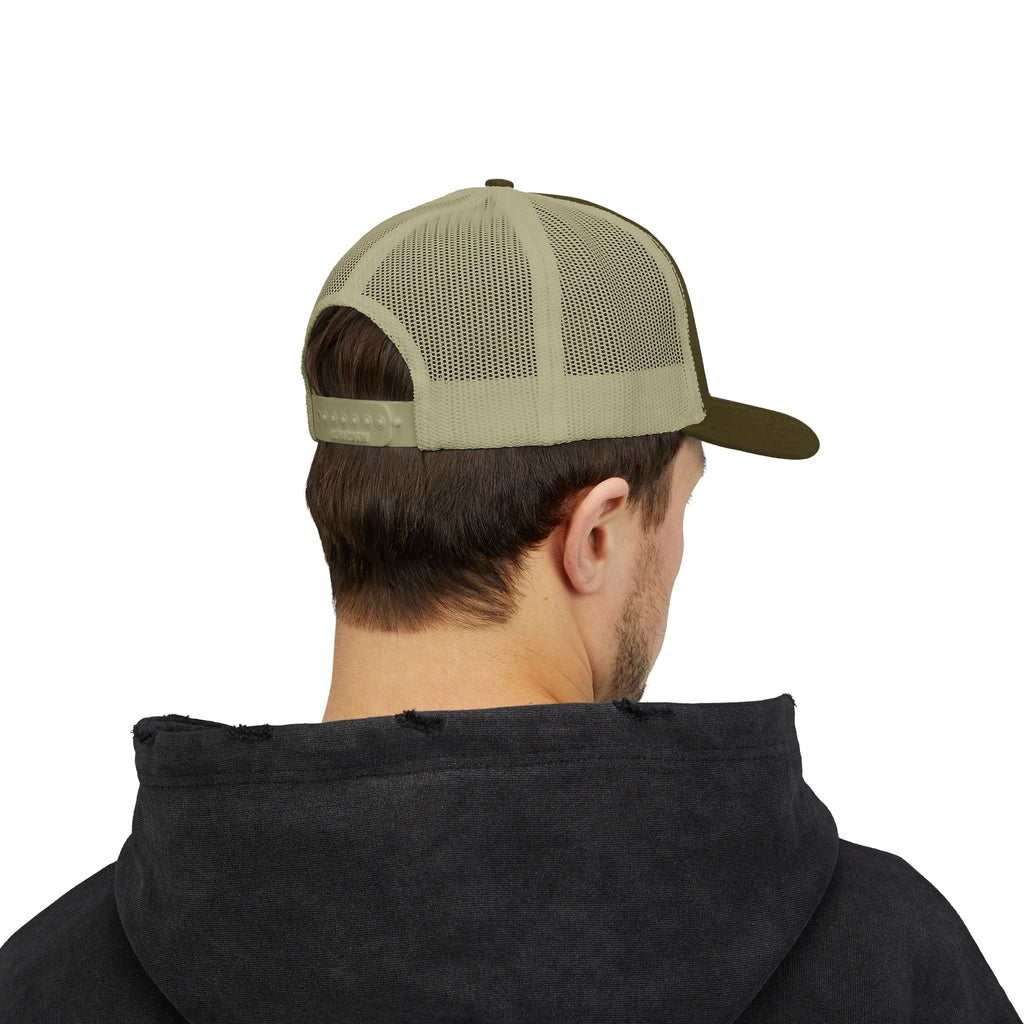 Fish More. Work Less. | Snapback Trucker Hat by The Kurrent Supply