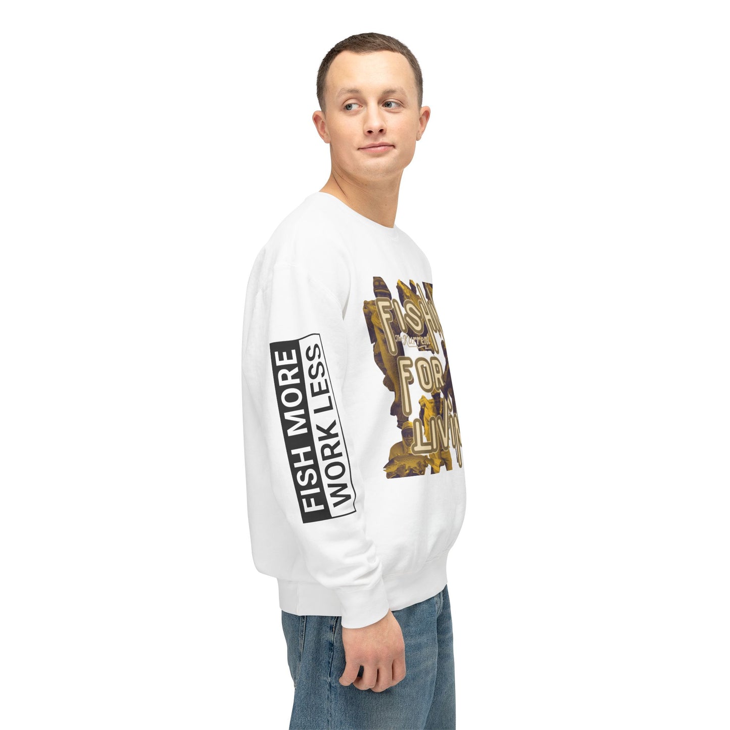 Fish More. Work Less. x Fishing for a Living | Lightweight Crewneck by The Kurrent Supply