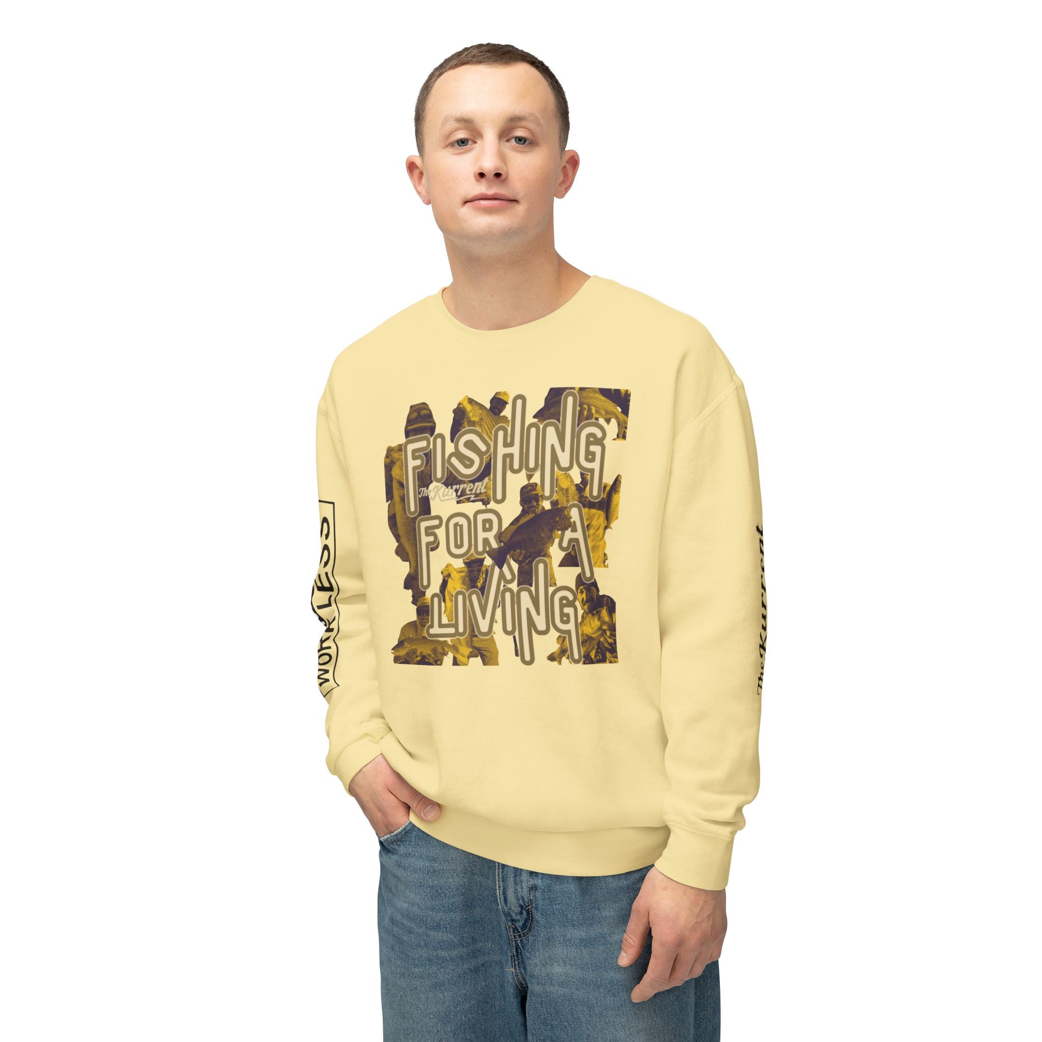 Fish More. Work Less. x Fishing for a Living | Lightweight Crewneck by The Kurrent Supply