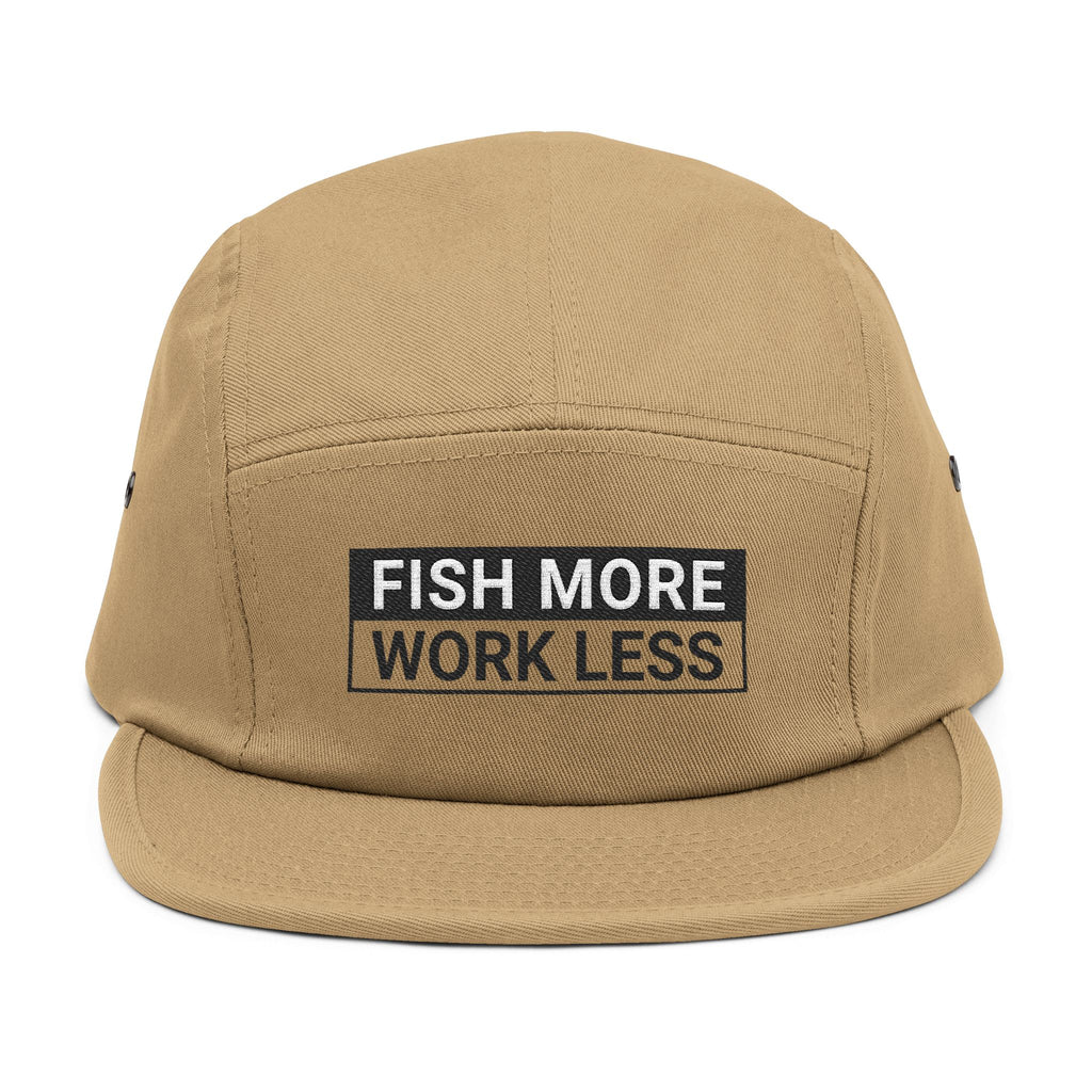 Fish More. Work Less. (Skate Ain't a Crime) | 5-Panel Cap by The Kurrent Supply