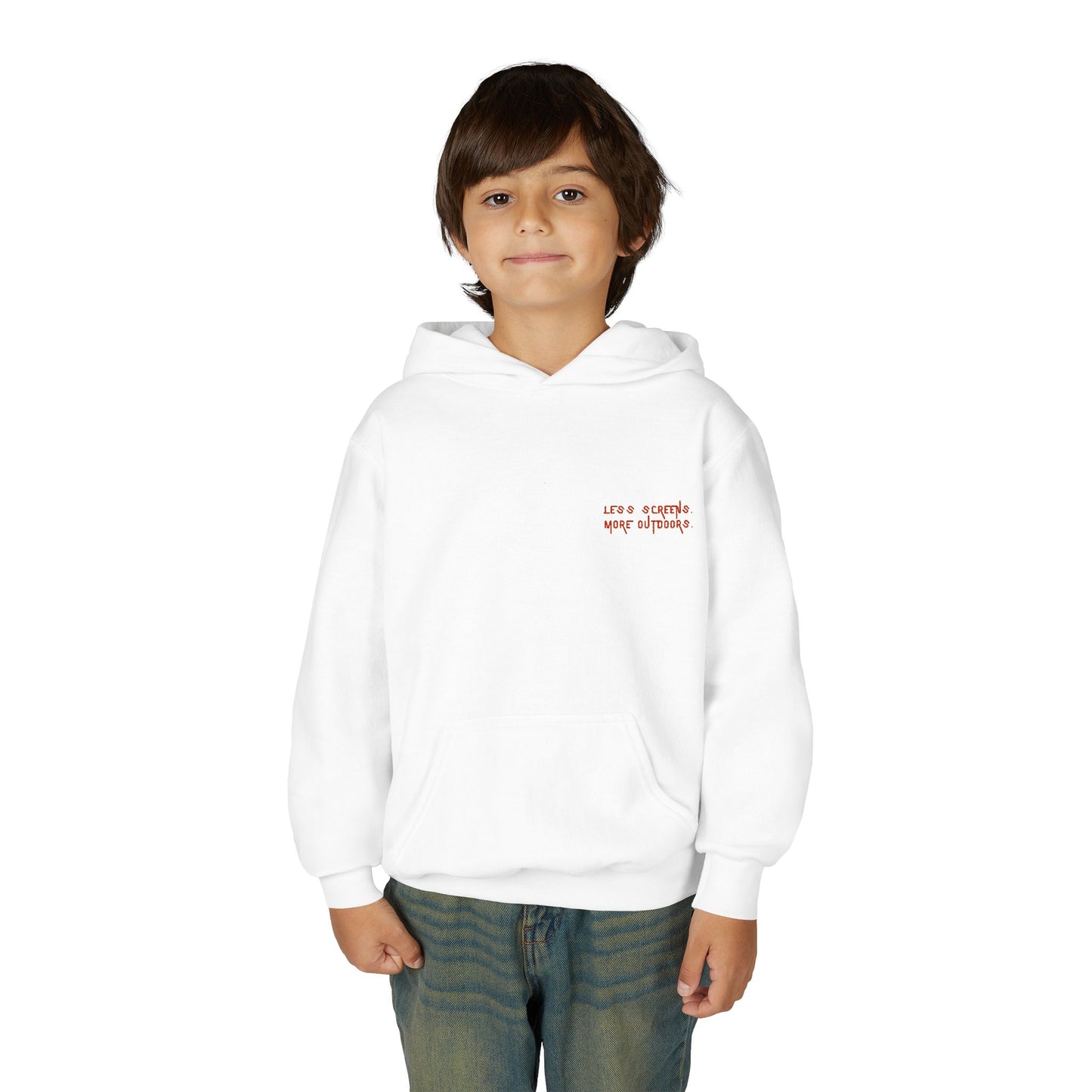 Less Screens. More Outdoors. | Youth Hoodie by The Kurrent Supply