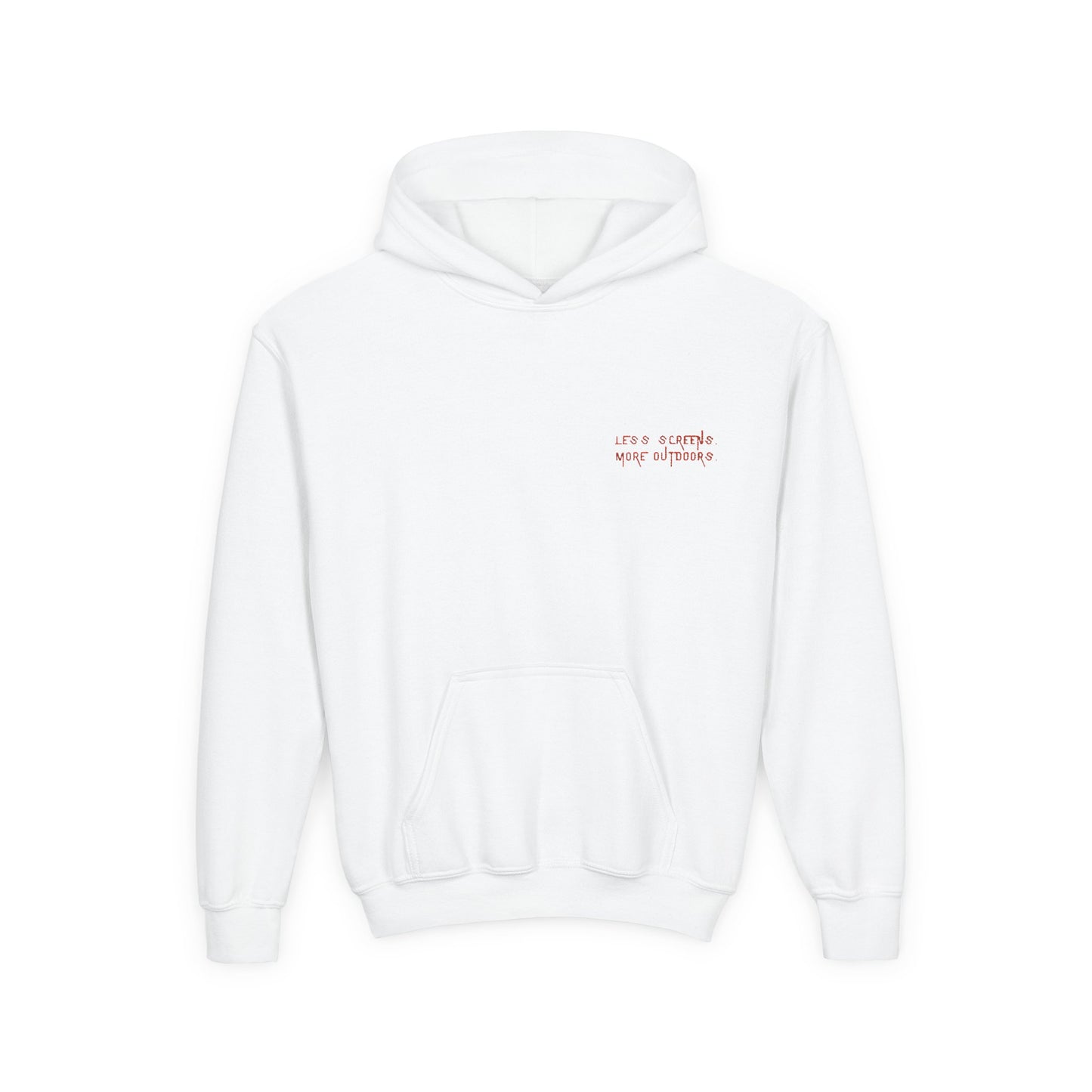Less Screens. More Outdoors. | Youth Hoodie by The Kurrent Supply