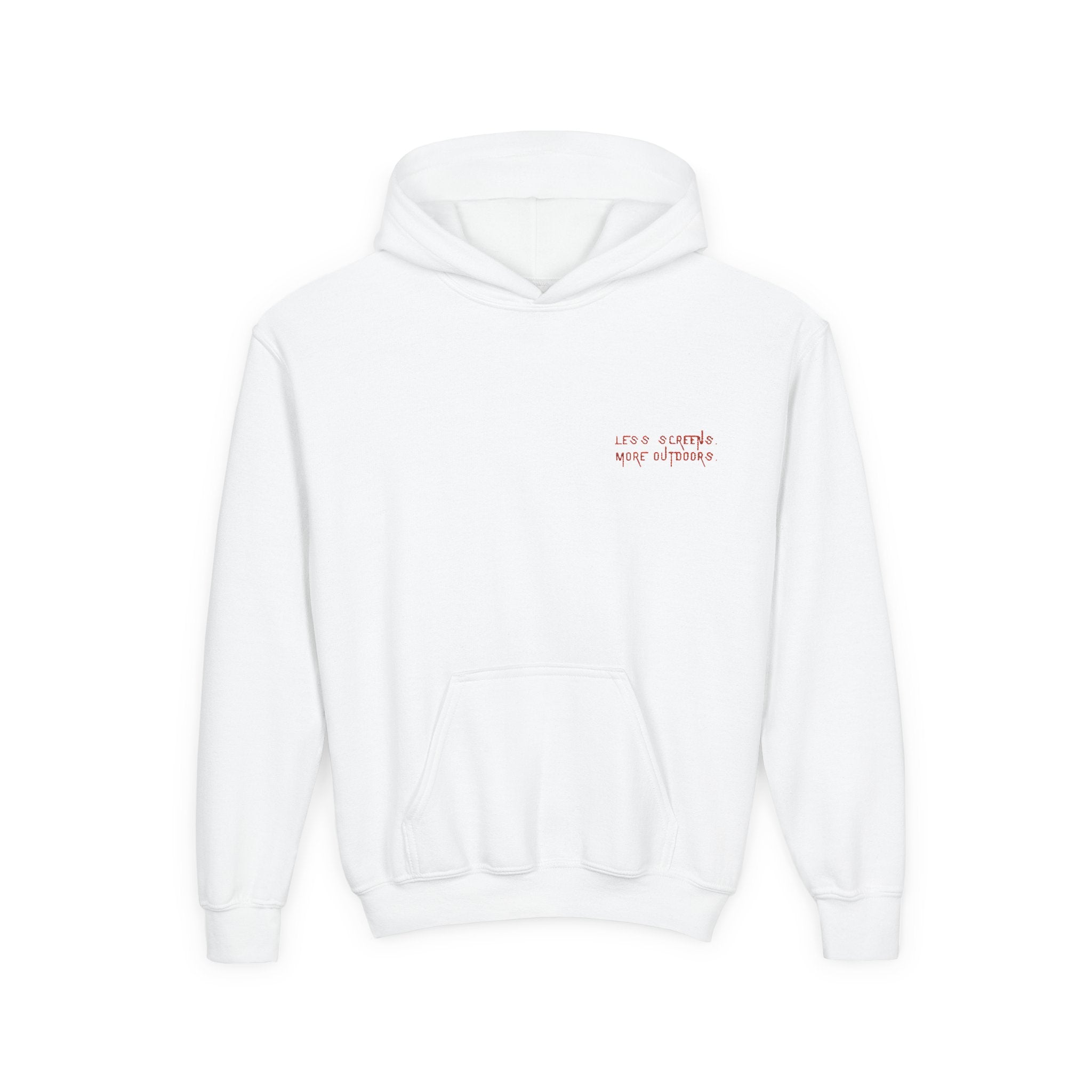 Less Screens. More Outdoors. | Youth Hoodie by The Kurrent Supply