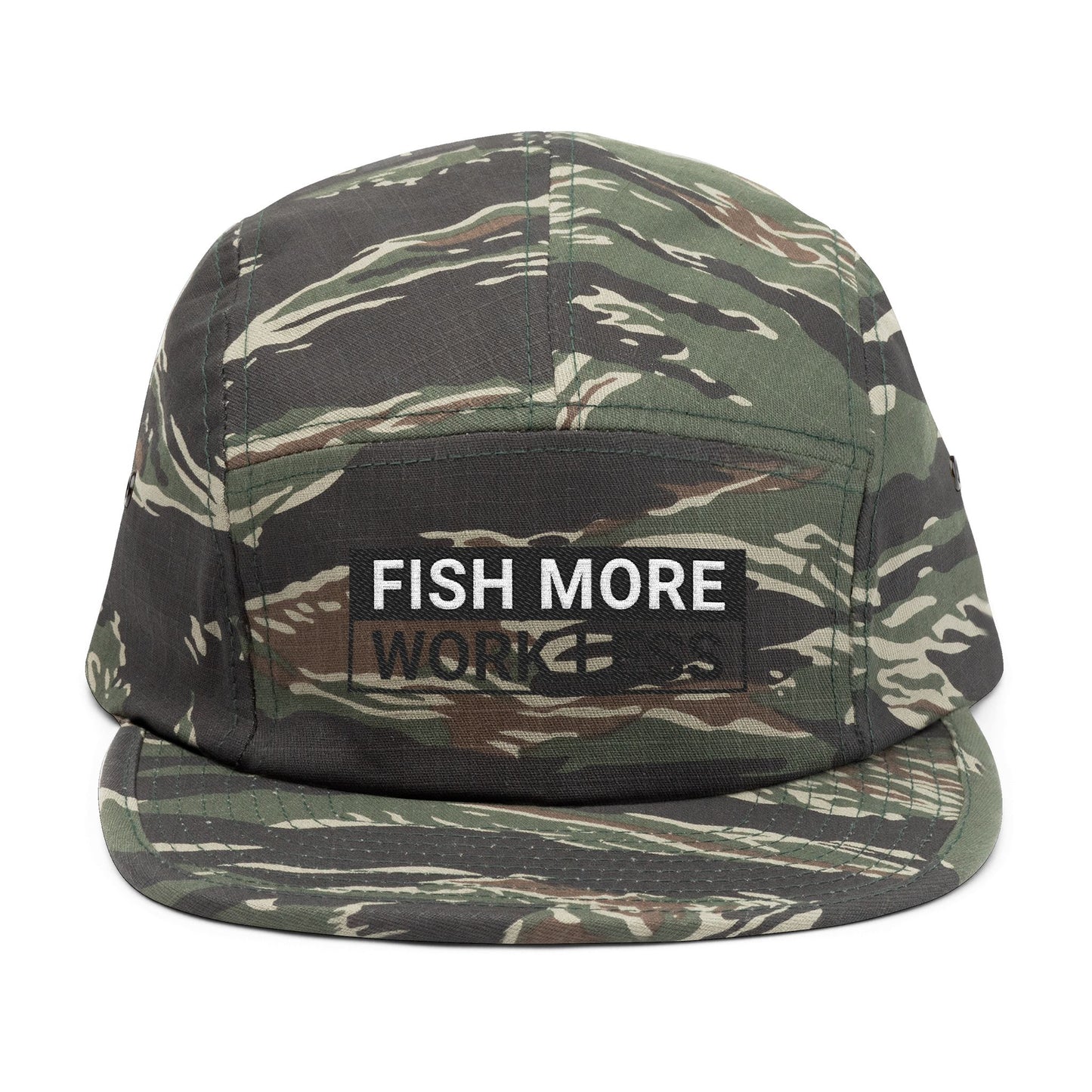 Fish More. Work Less. (Skate Ain't a Crime) | 5-Panel Cap by The Kurrent Supply