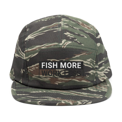 Fish More. Work Less. (Skate Ain't a Crime) | 5-Panel Cap by The Kurrent Supply