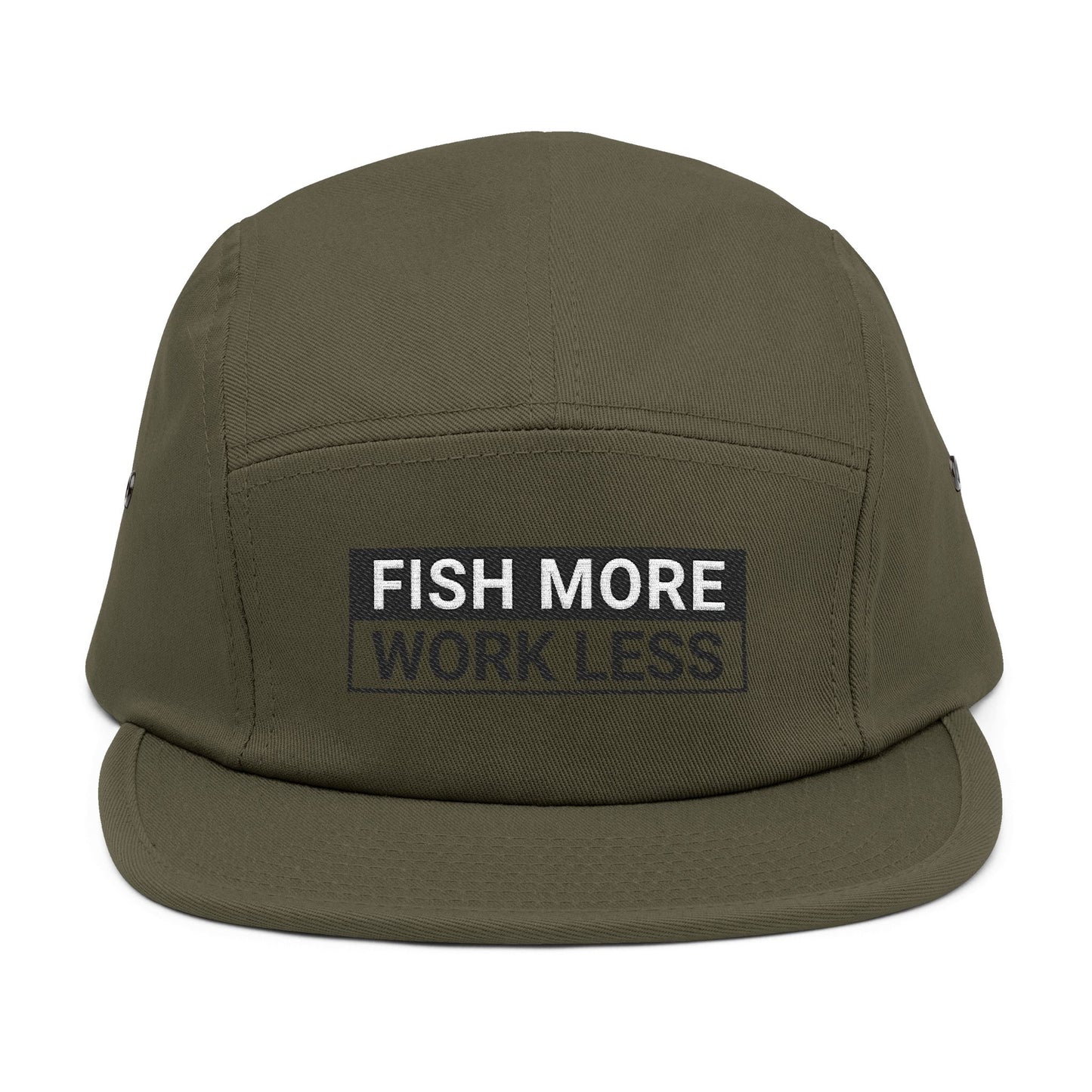 Fish More. Work Less. (Skate Ain't a Crime) | 5-Panel Cap by The Kurrent Supply