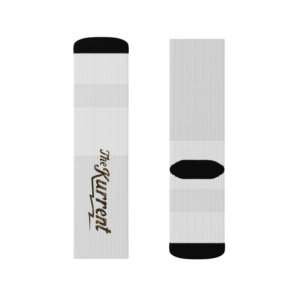 The Kurrent Camo Logo Socks | White Edition by The Kurrent Supply
